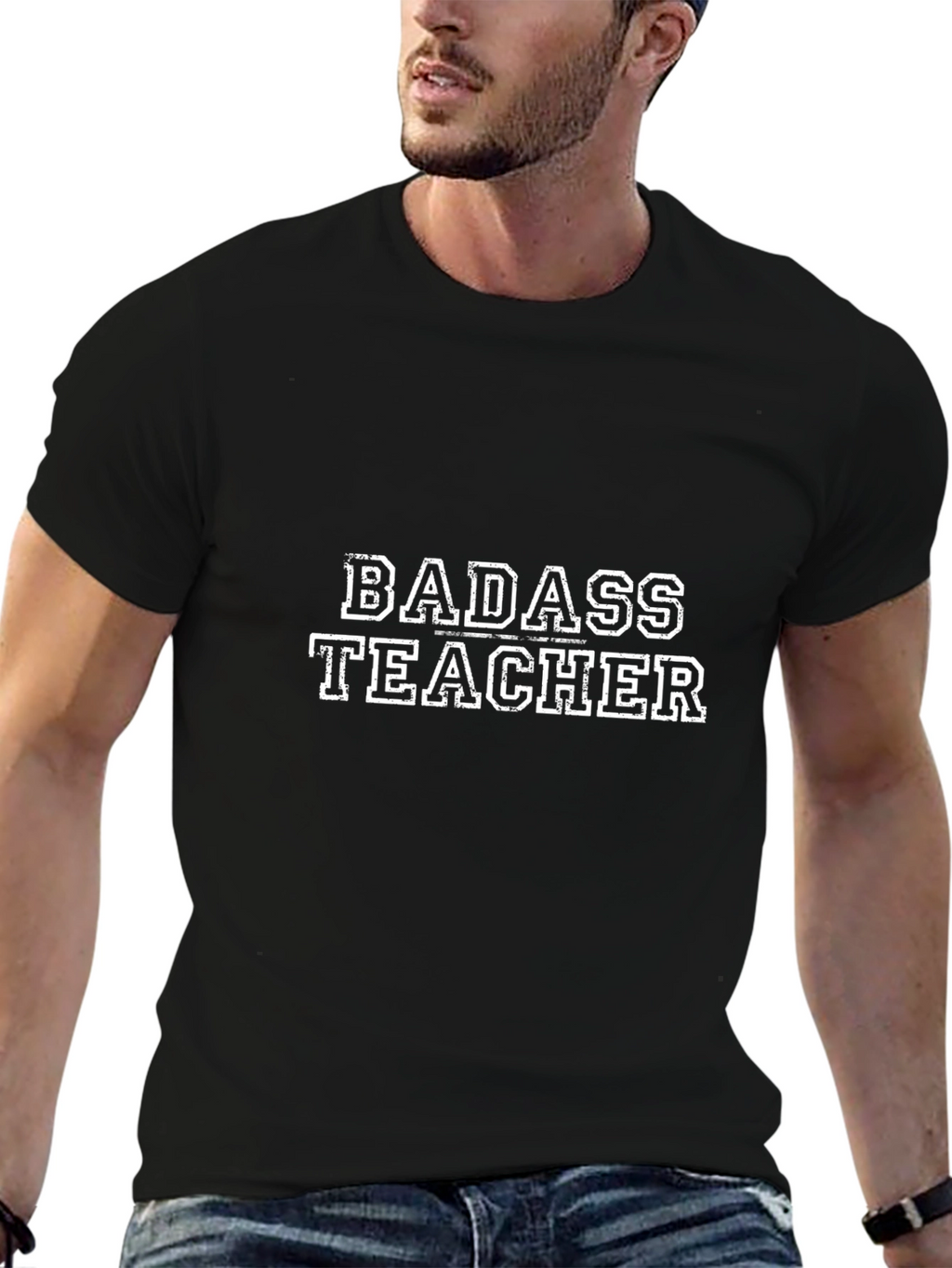 Badass Teacher Black T-Shirt