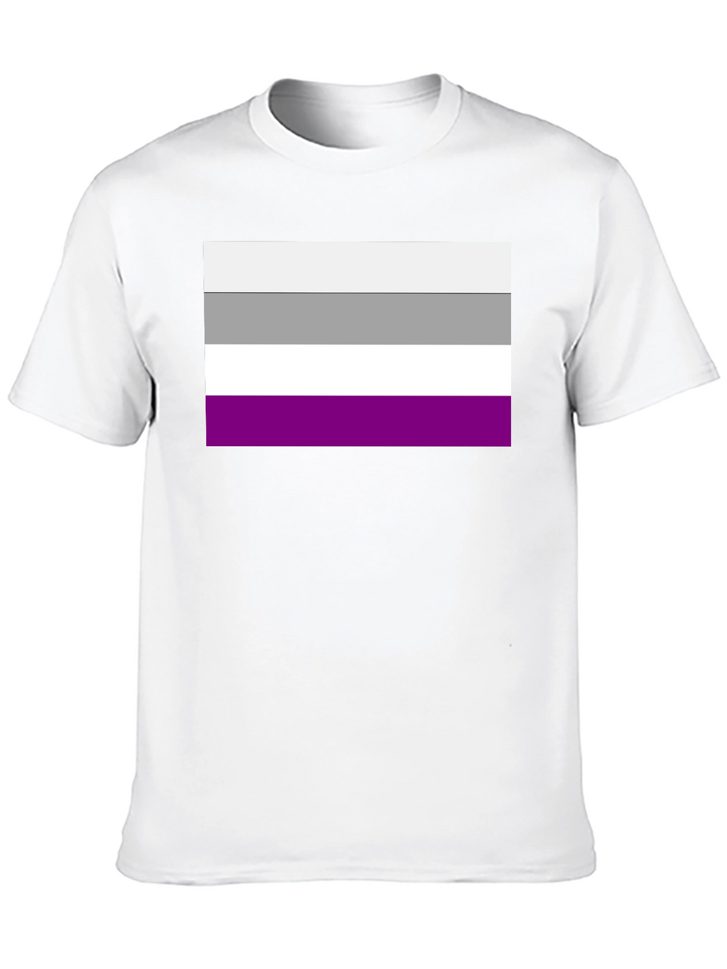 Asexual Pride Flag Graphic Tee - Black