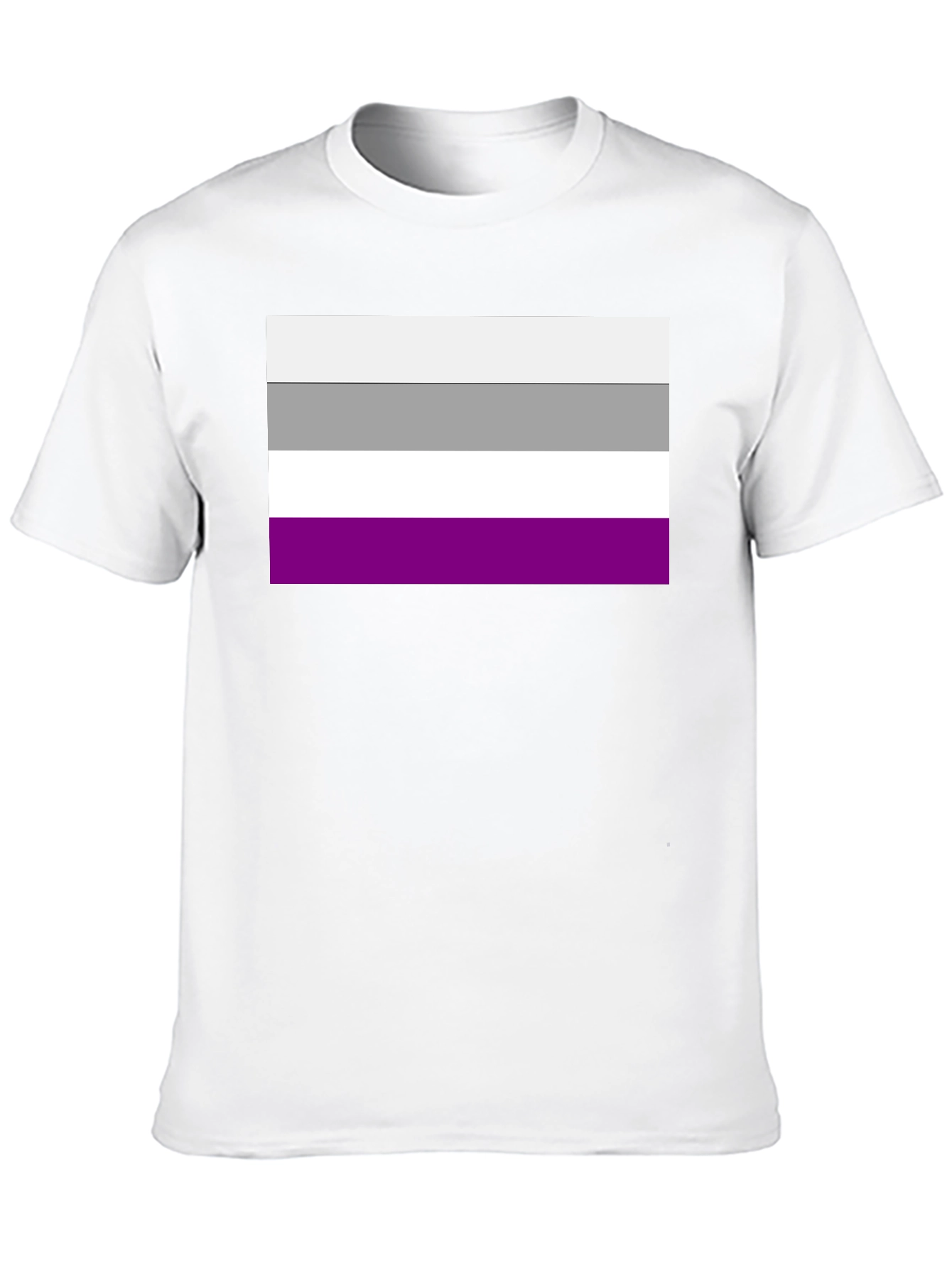 Asexual Pride Flag Graphic Tee - Black
