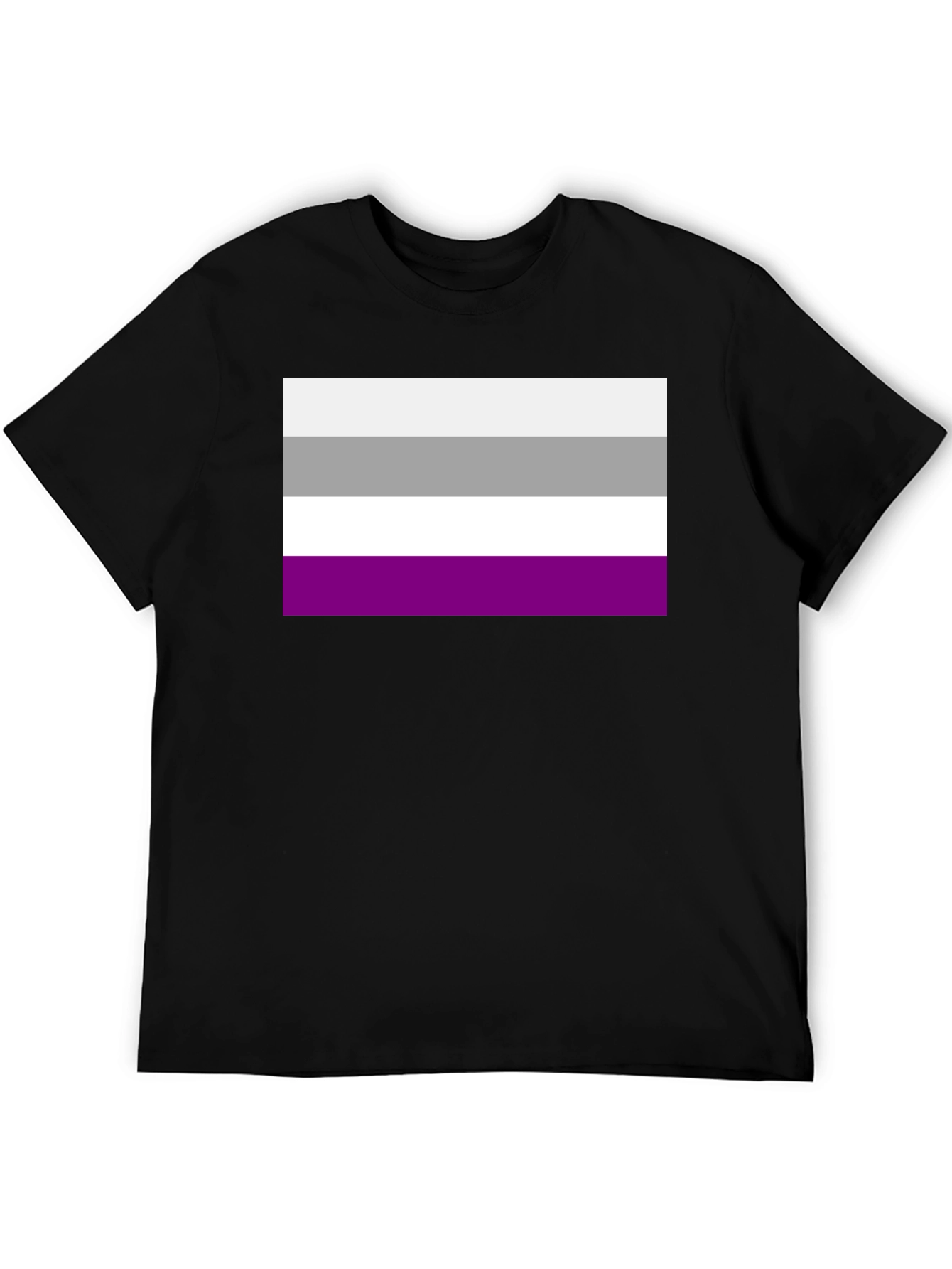Asexual Pride Flag Graphic Tee - Black