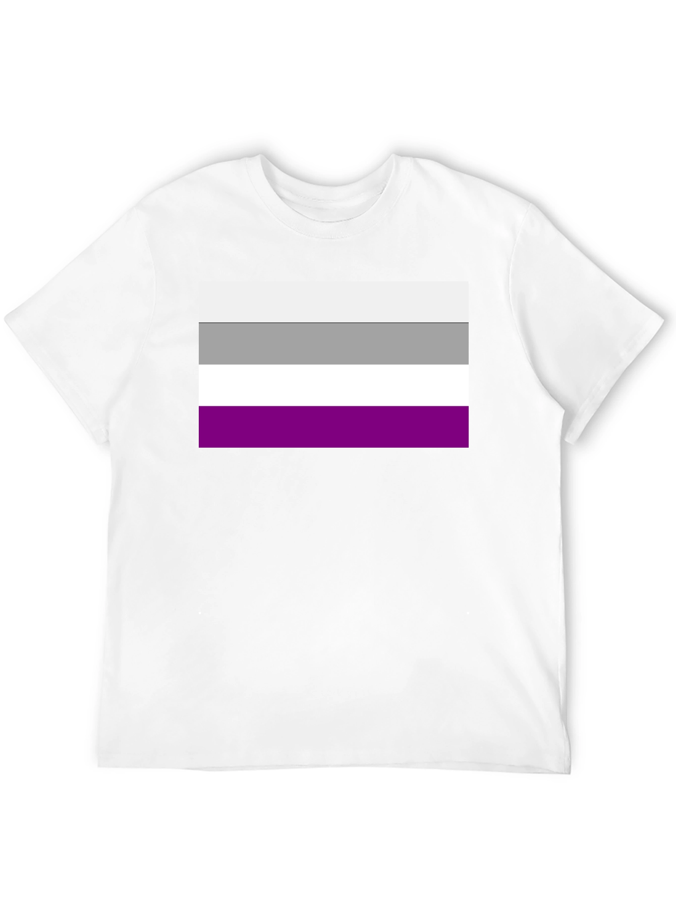 Asexual Pride Flag Graphic Tee - Black