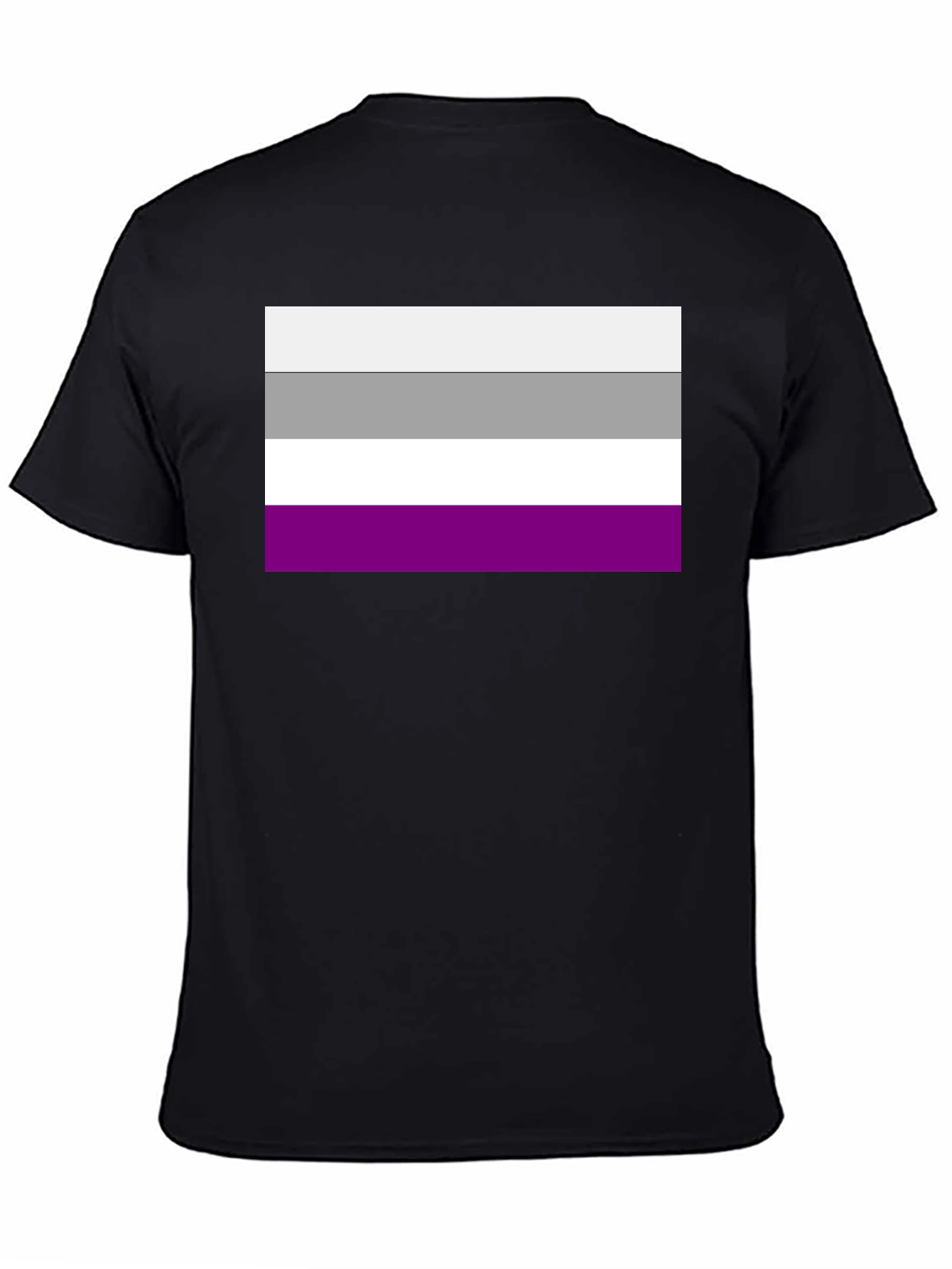 Asexual Pride Flag Graphic Tee - Black
