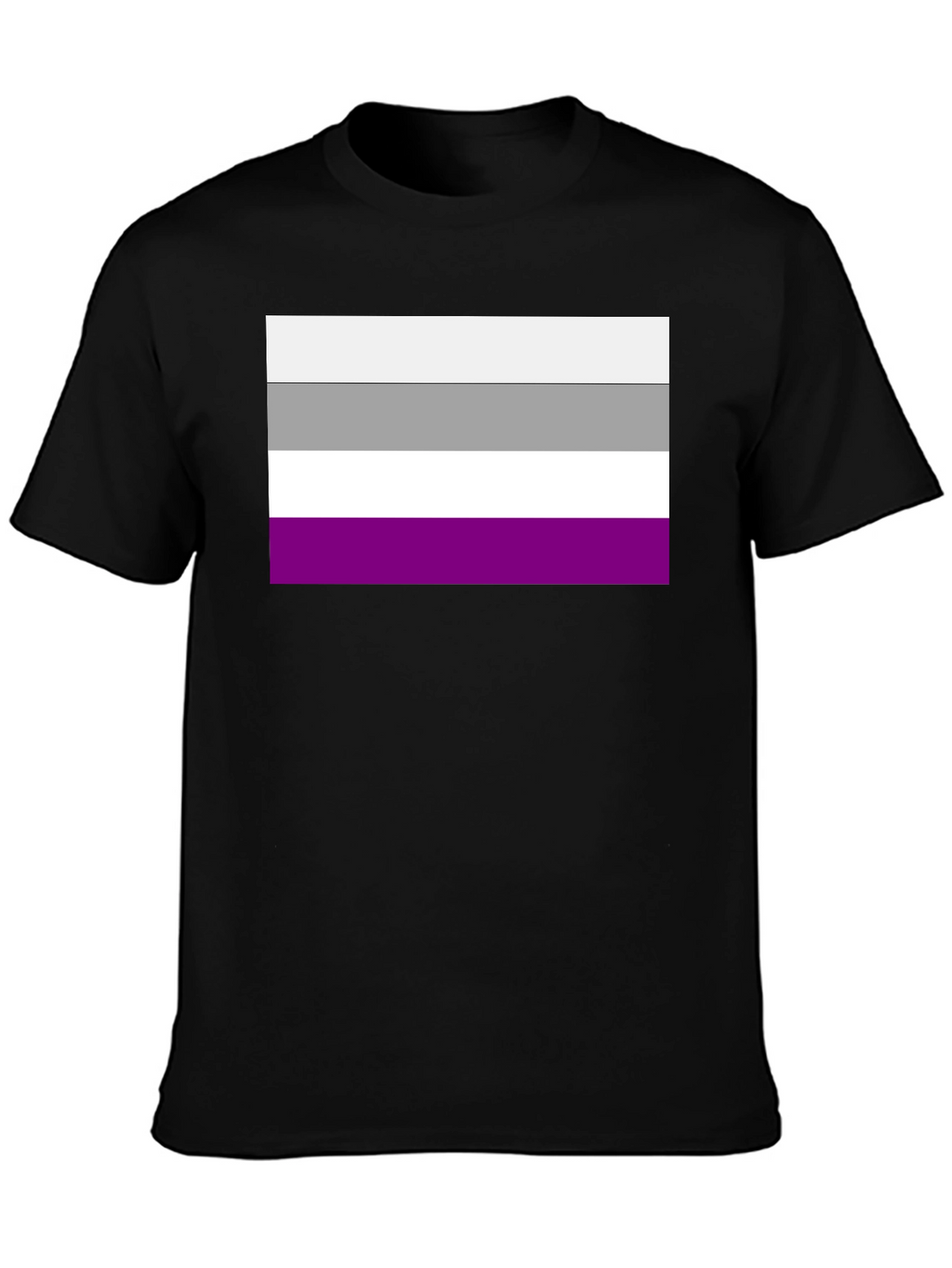 Asexual Pride Flag Graphic Tee - Black