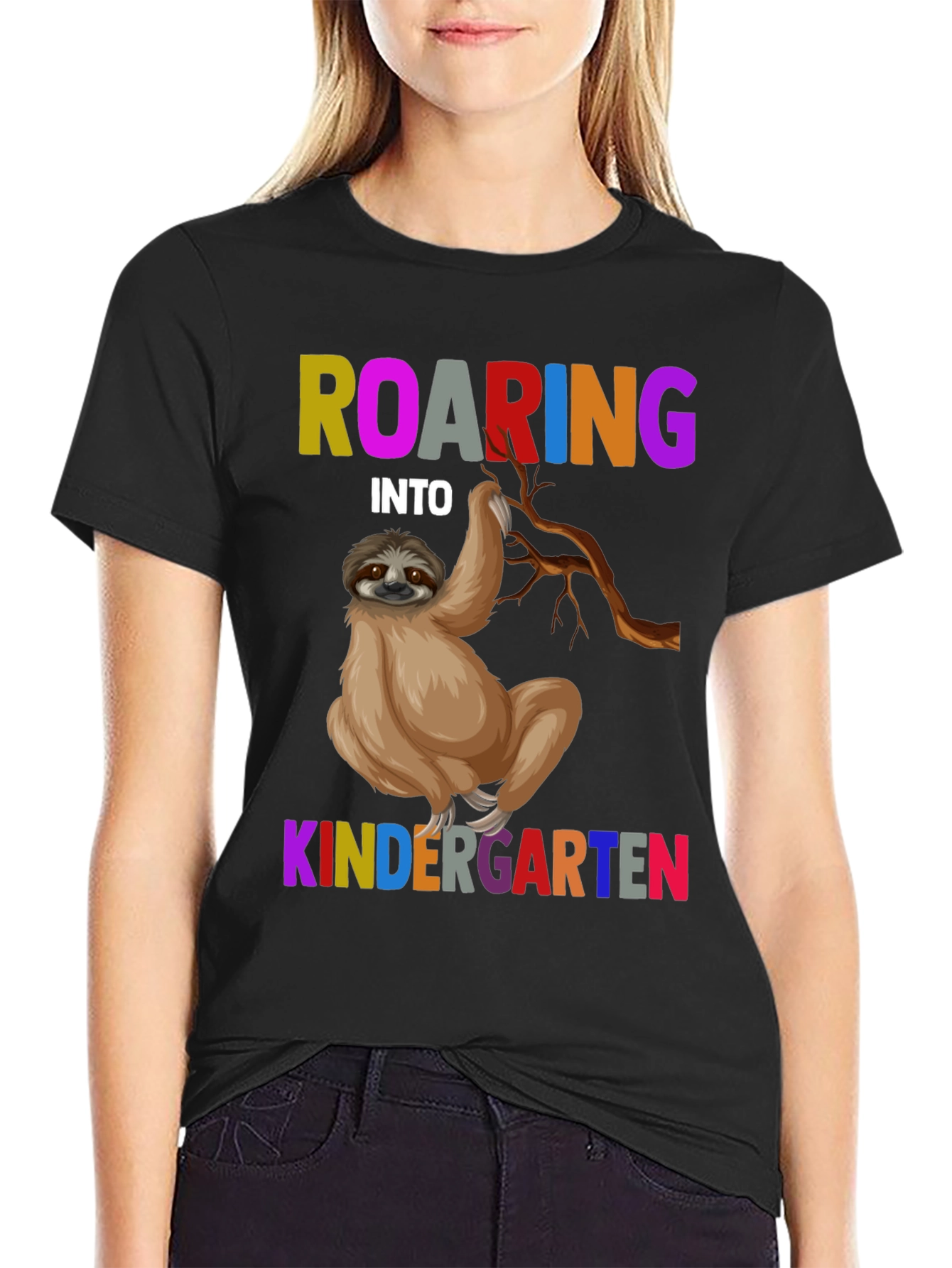Roaring Into Kindergarten Sloth T-Shirt