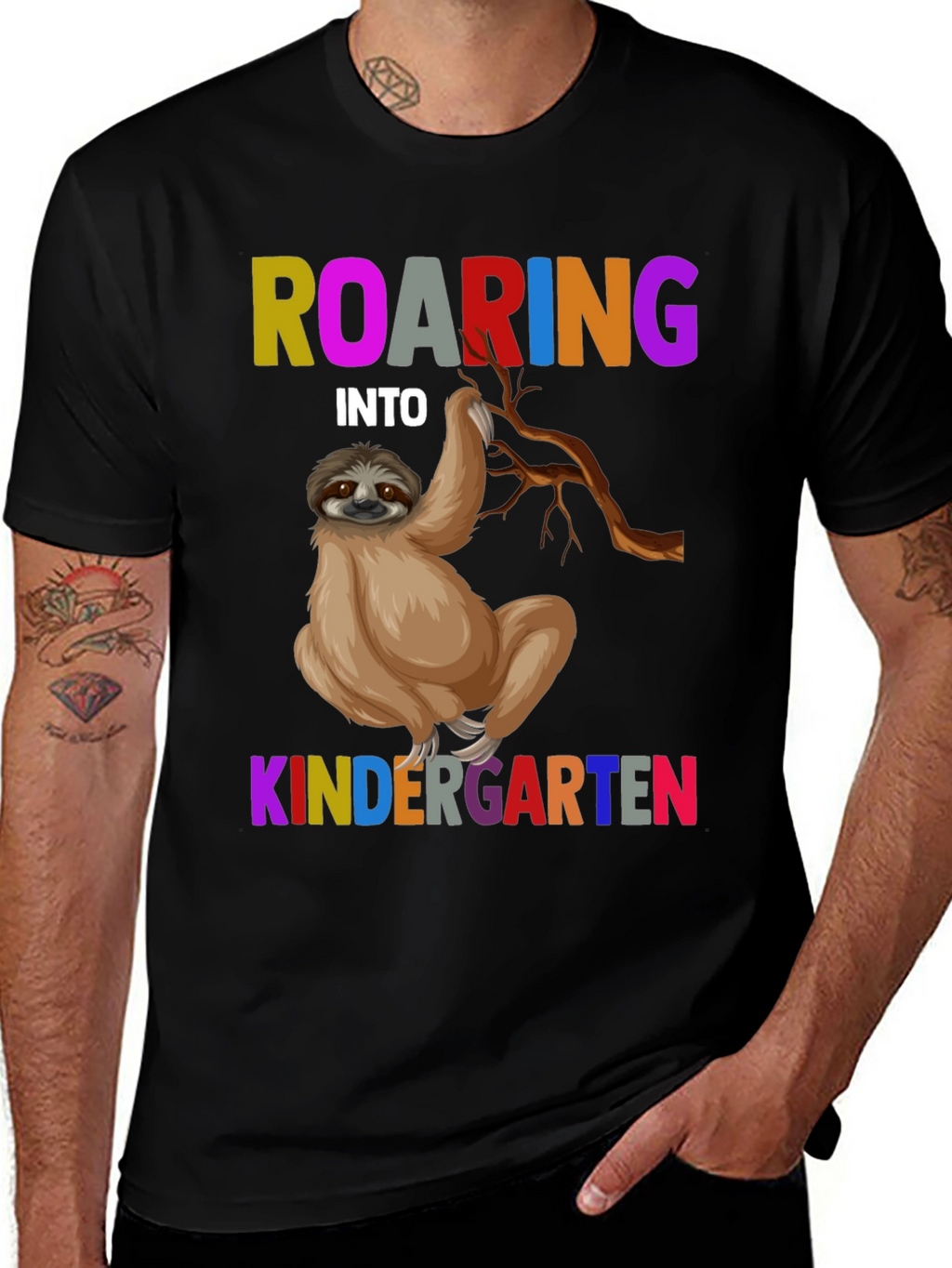 Roaring Into Kindergarten Sloth T-Shirt