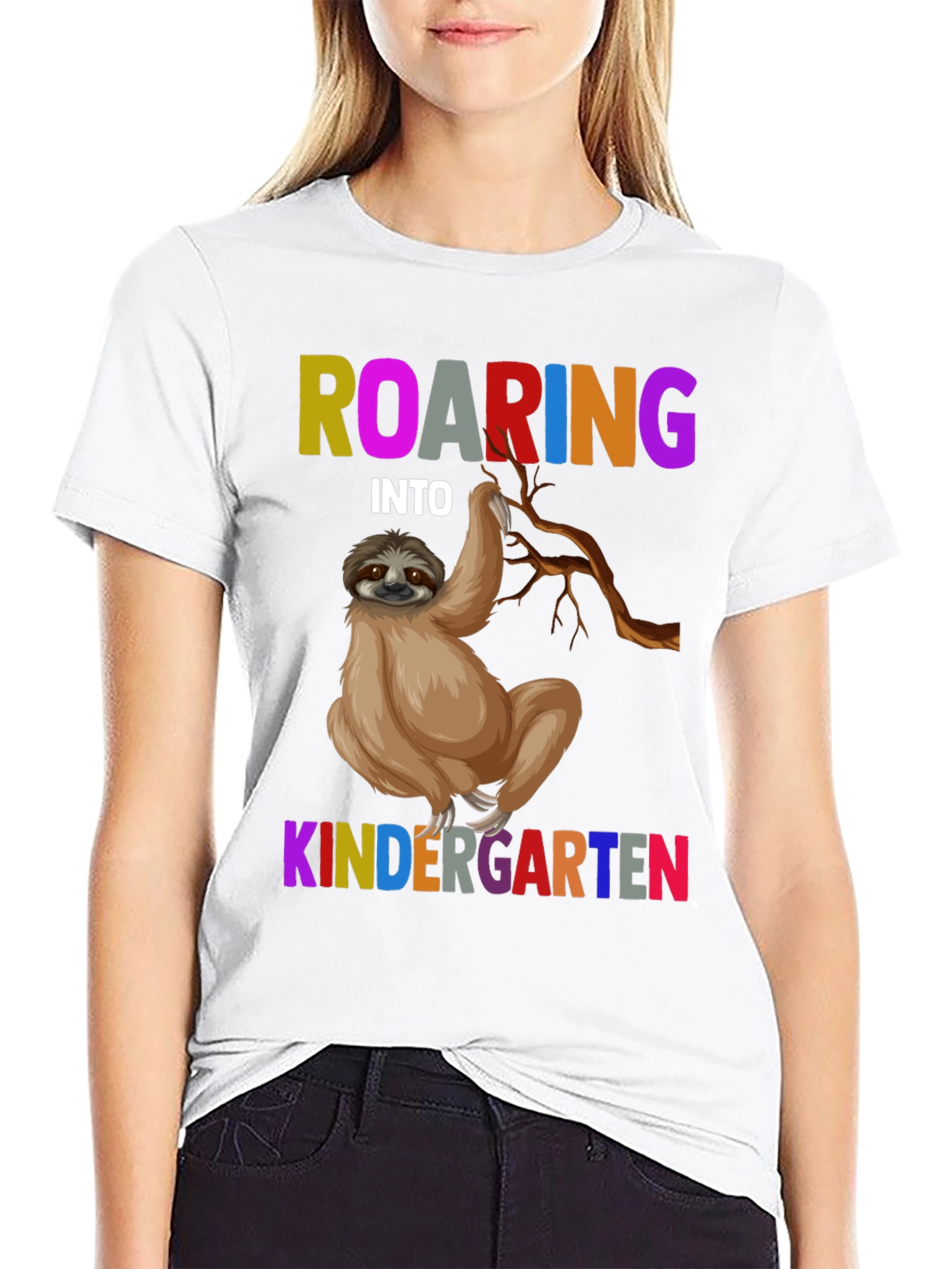 Roaring Into Kindergarten Sloth T-Shirt