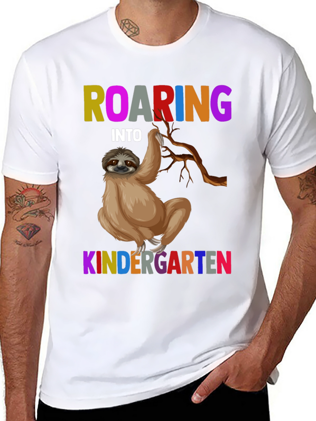 Roaring Into Kindergarten Sloth T-Shirt