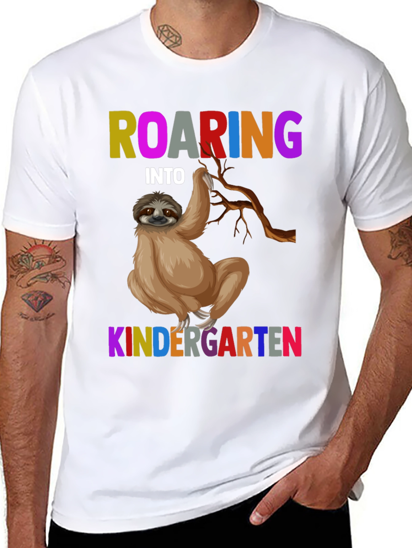 Roaring Into Kindergarten Sloth T-Shirt