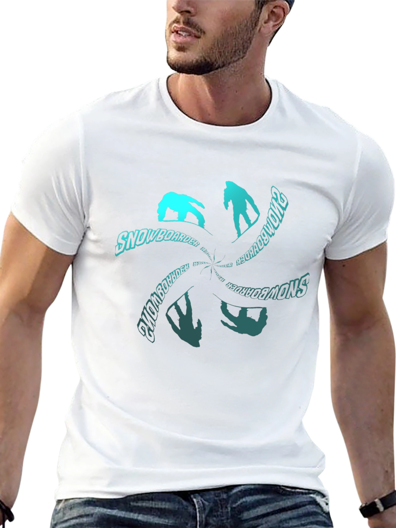 Snowboarder Graphic T-Shirt - Black