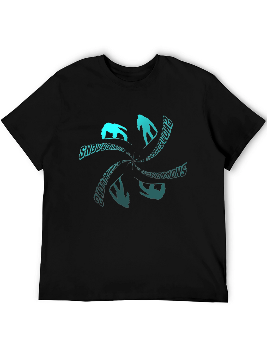 Snowboarder Graphic T-Shirt - Black
