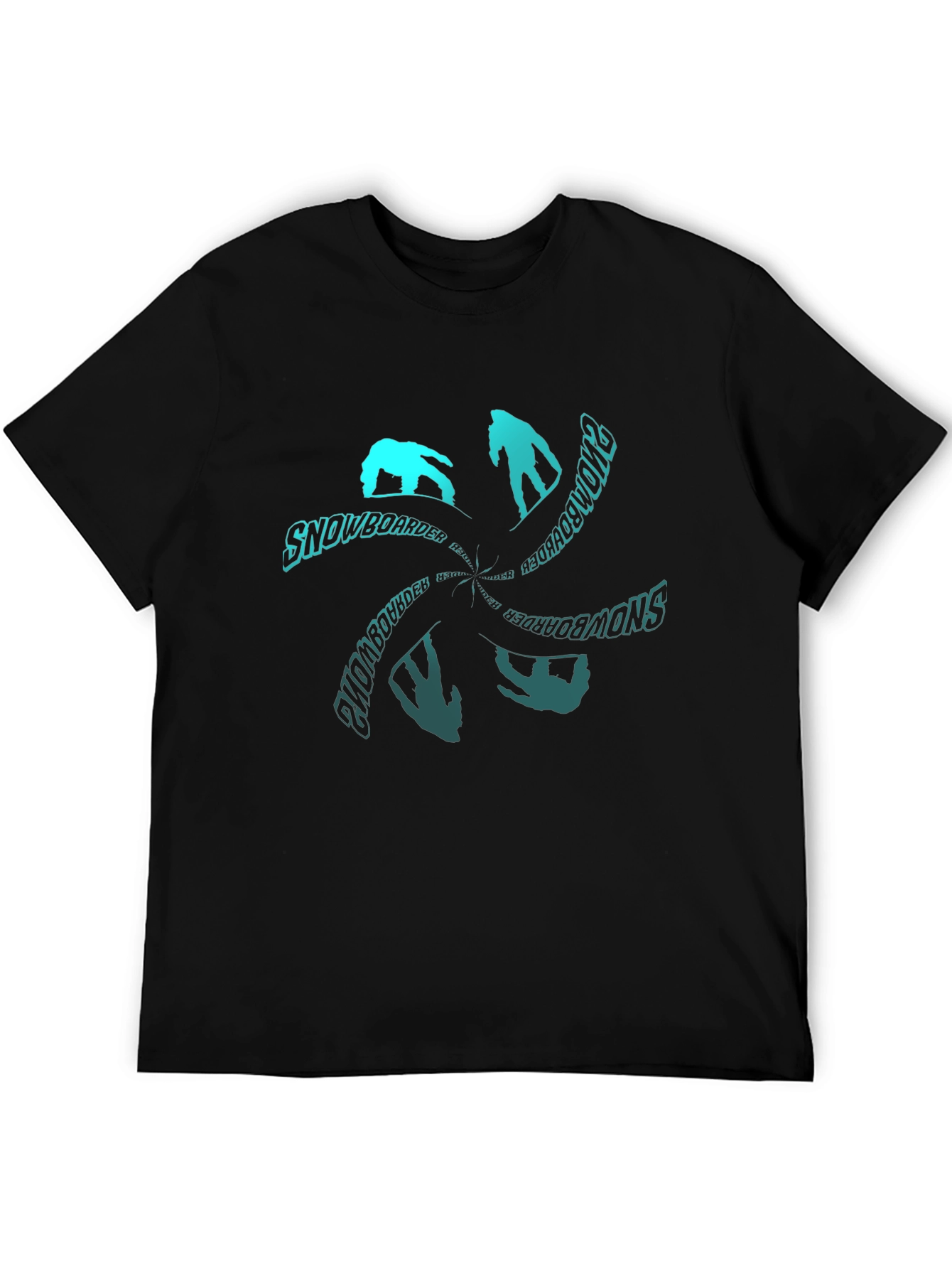 Snowboarder Graphic T-Shirt - Black