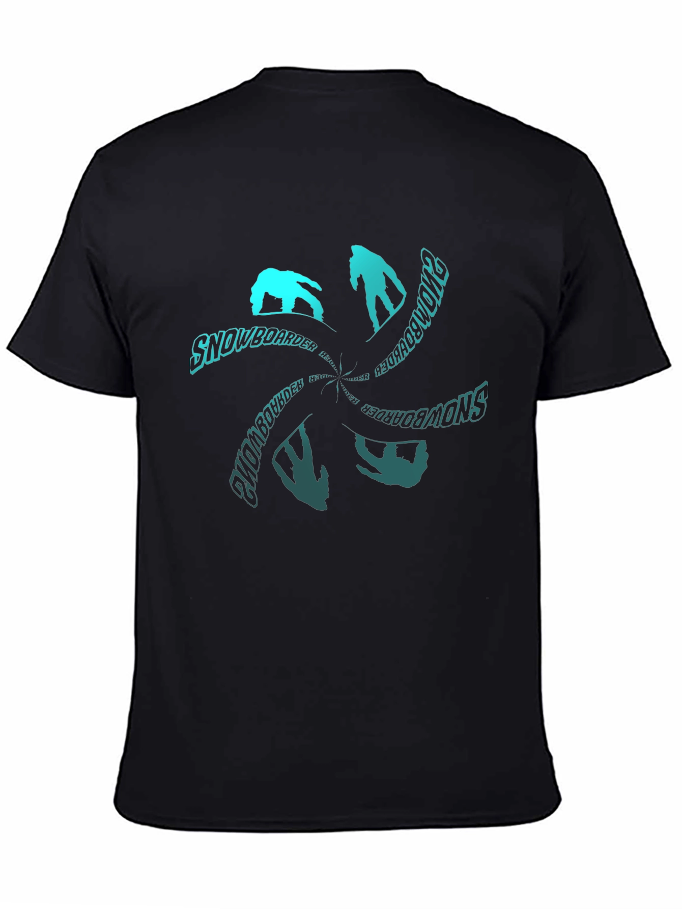 Snowboarder Graphic T-Shirt - Black