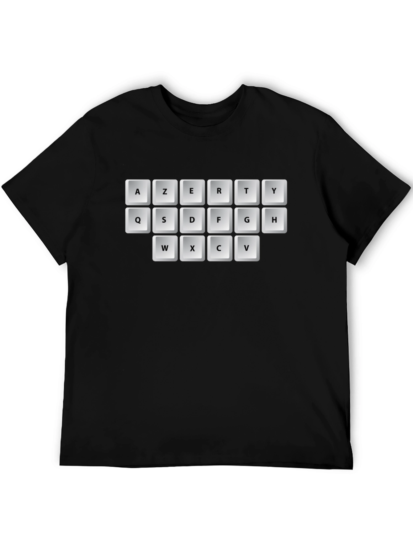 AZERTY Keyboard T-Shirt - Black Graphic Tee