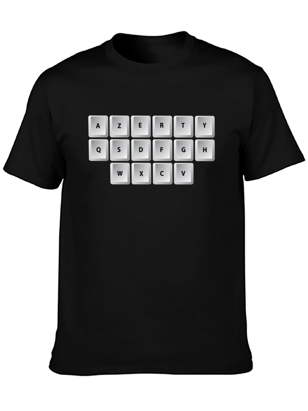 AZERTY Keyboard T-Shirt - Black Graphic Tee