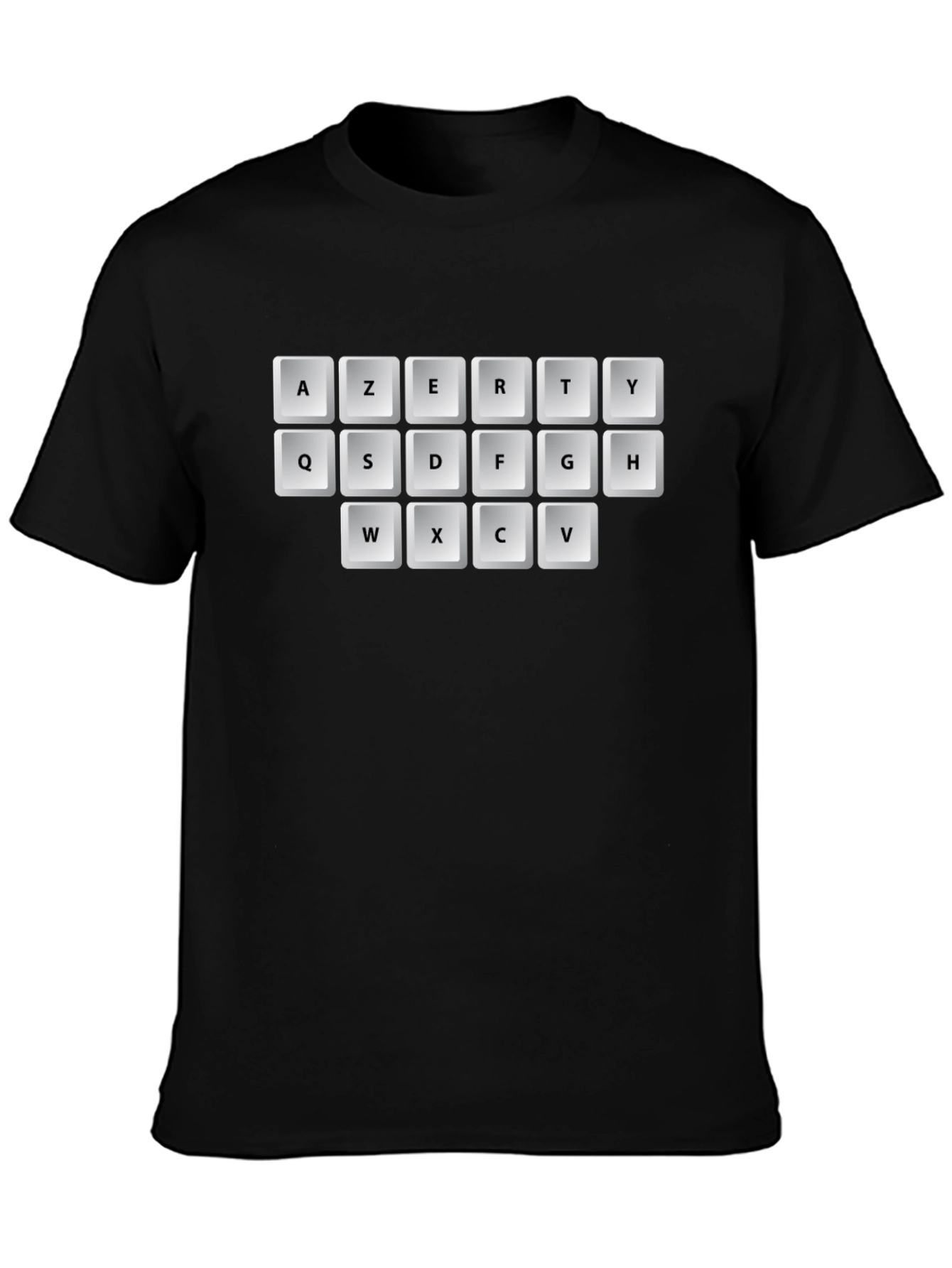 AZERTY Keyboard T-Shirt - Black Graphic Tee