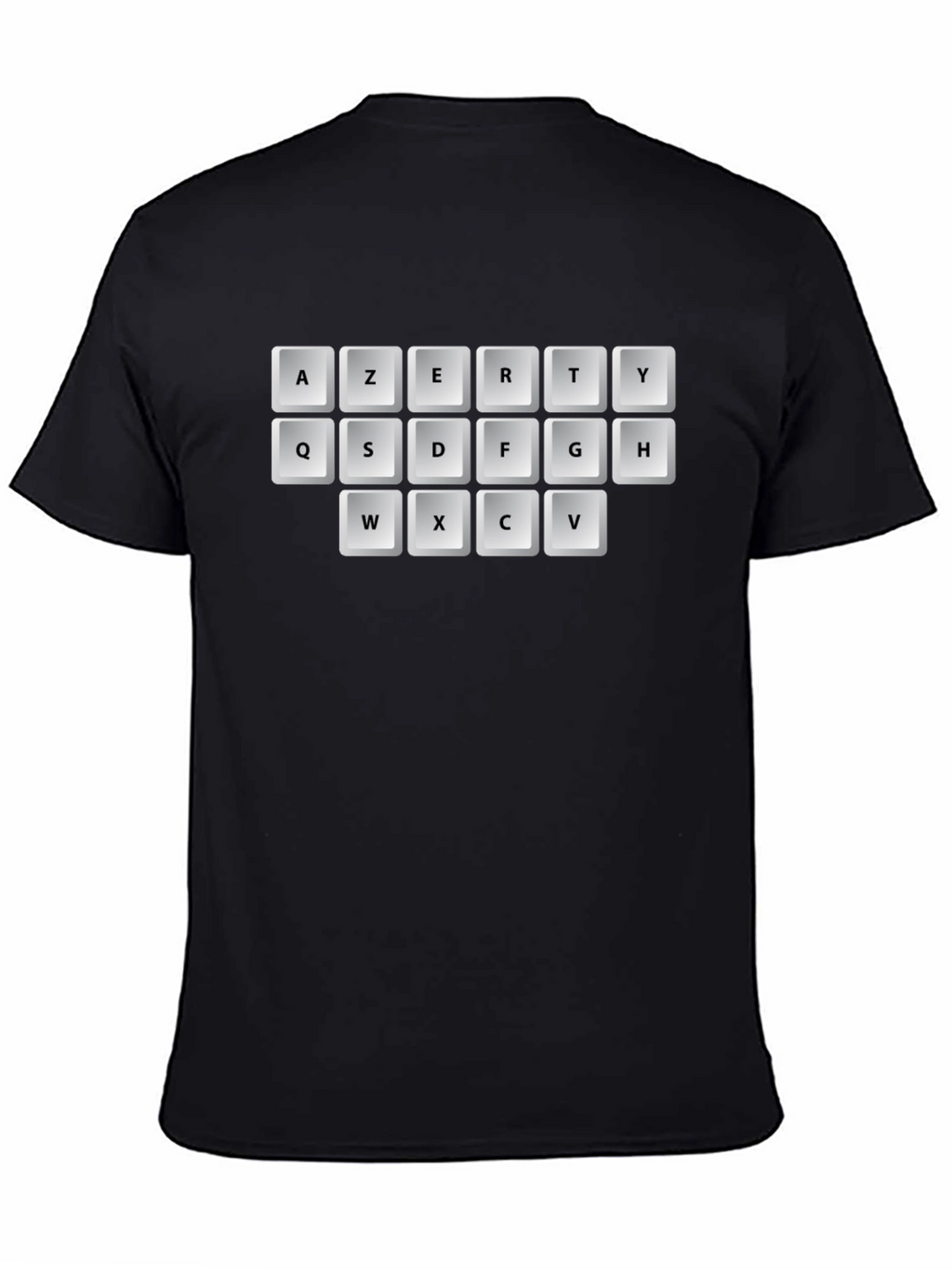 AZERTY Keyboard T-Shirt - Black Graphic Tee