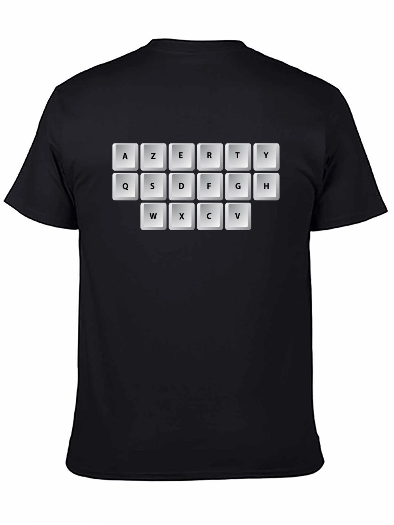 AZERTY Keyboard T-Shirt - Black Graphic Tee