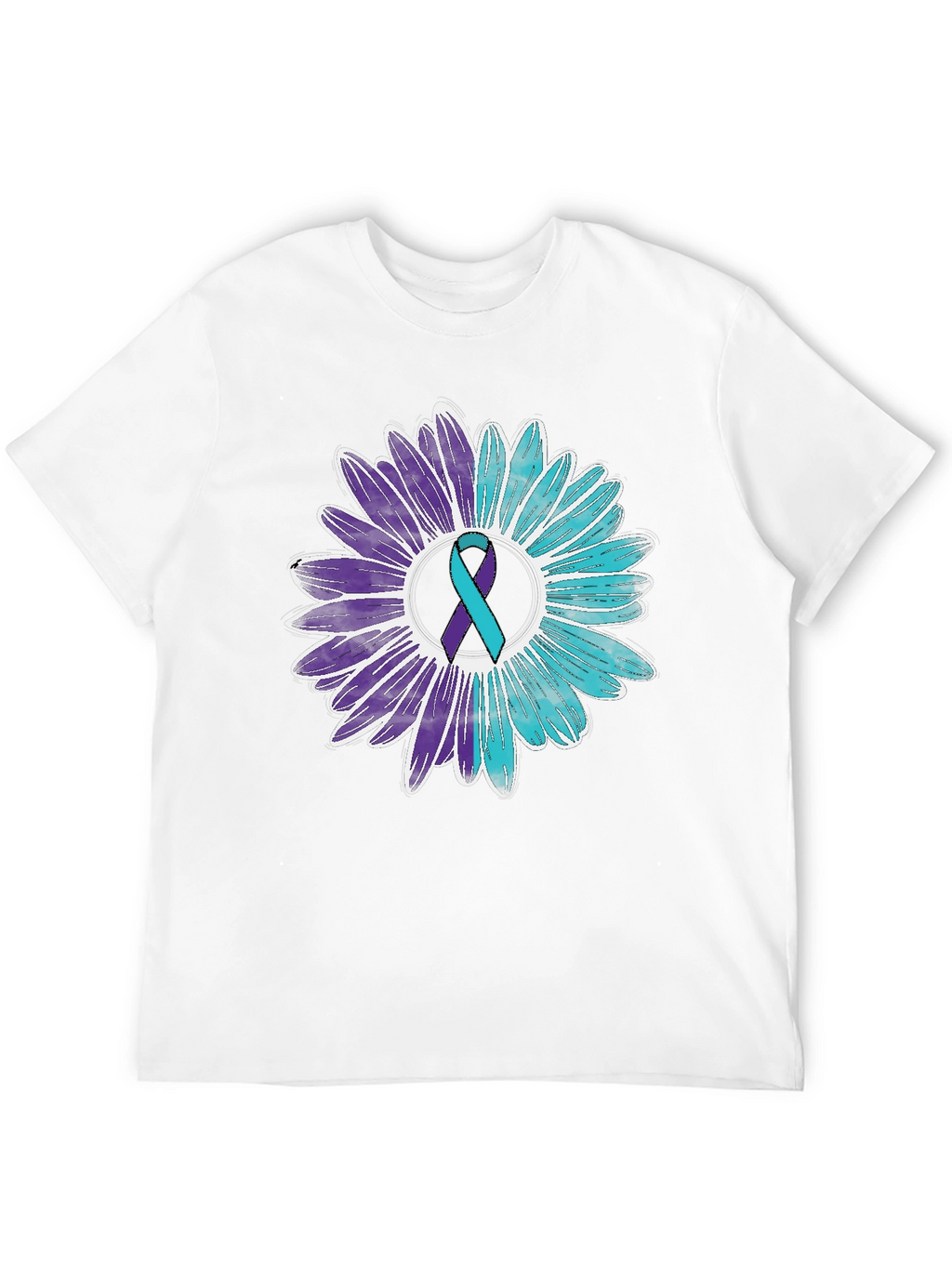 Awareness Ribbon Floral Graphic Tee
