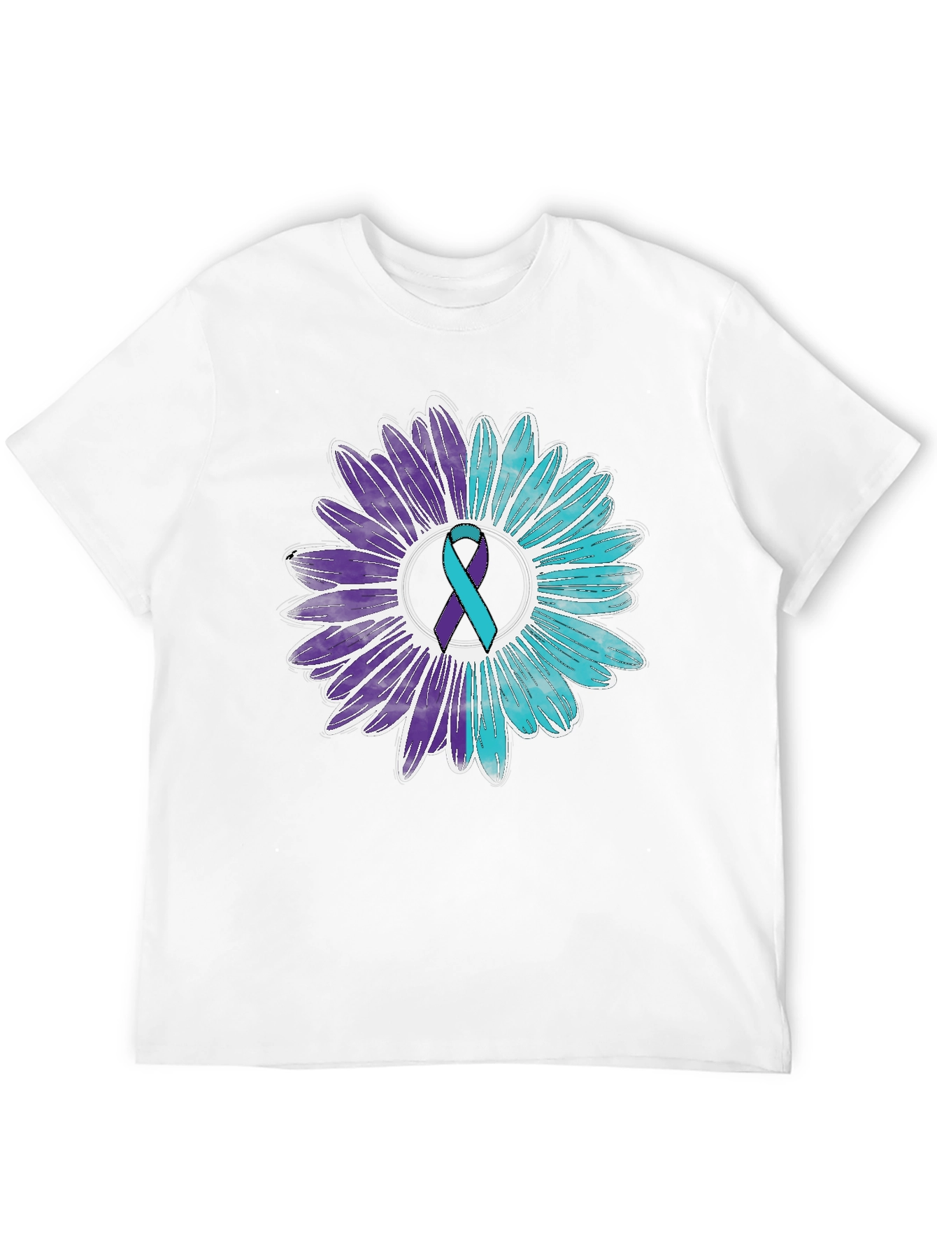 Awareness Ribbon Floral Graphic Tee