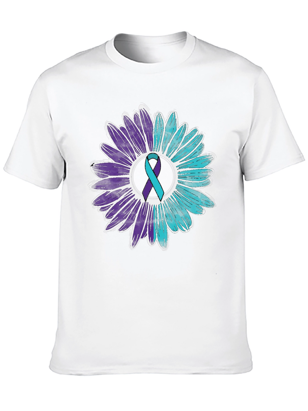 Awareness Ribbon Floral Graphic Tee