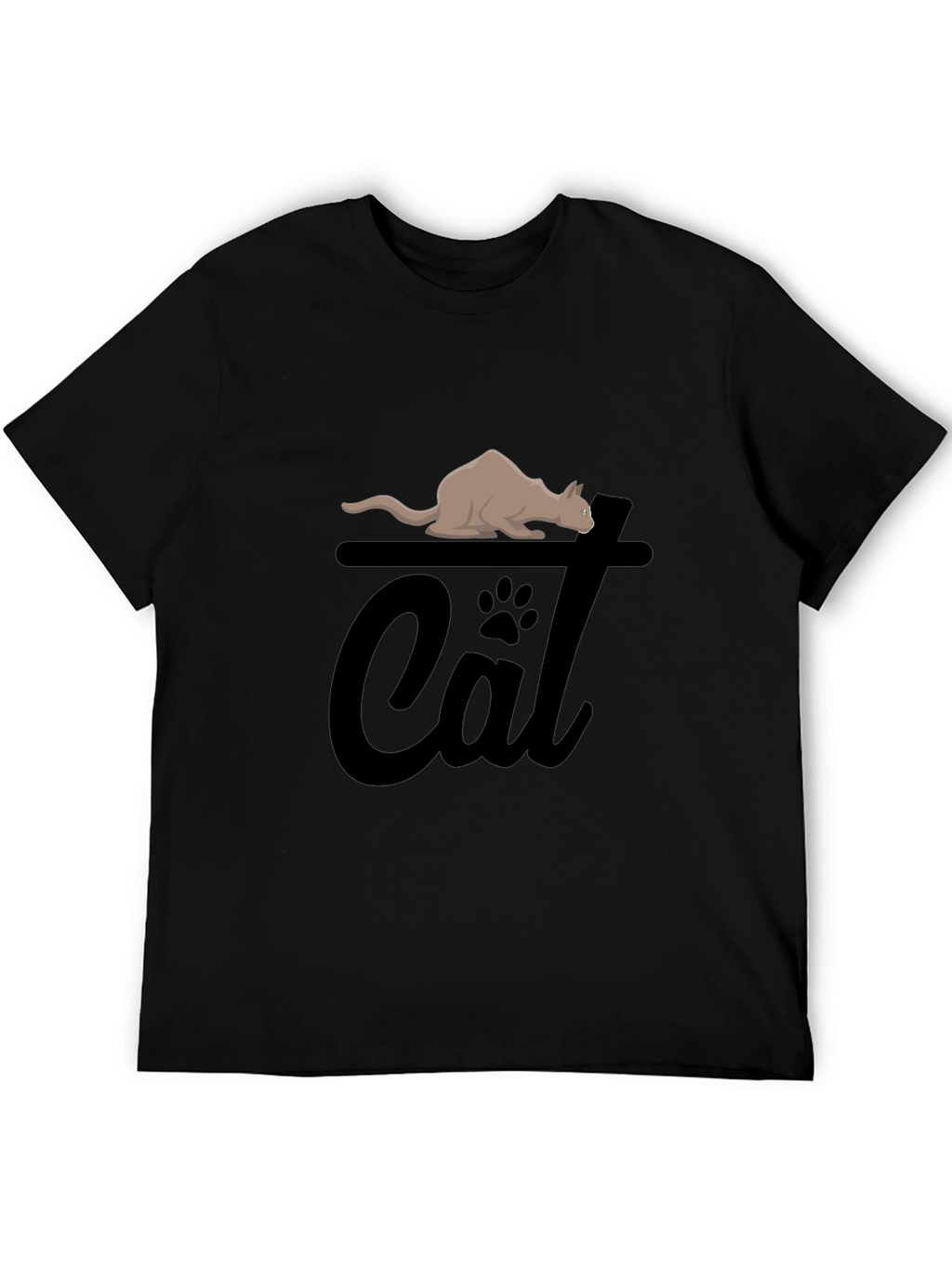 Cat Graphic Tee - Unisex Black T-Shirt
