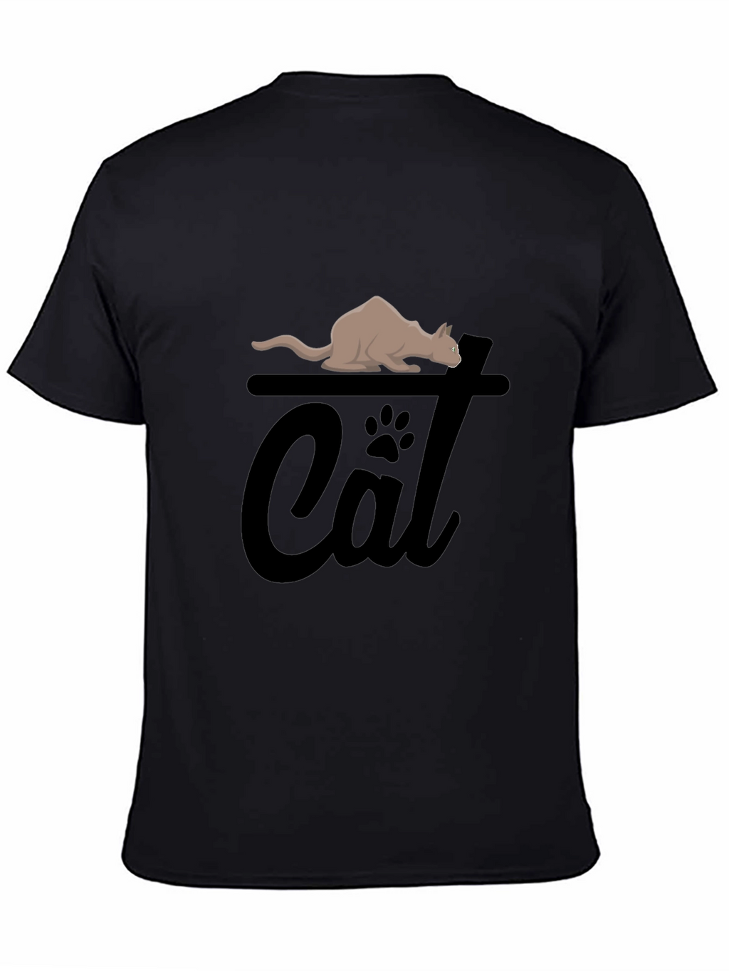 Cat Graphic Tee - Unisex Black T-Shirt