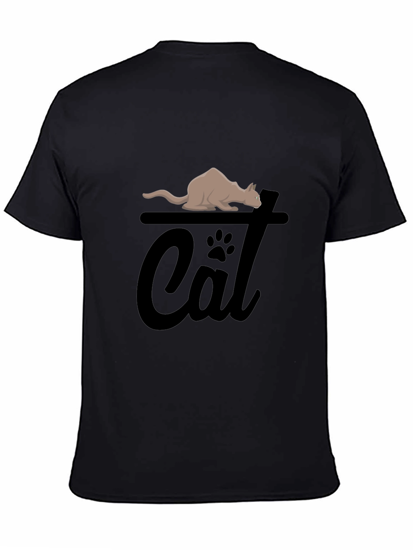 Cat Graphic Tee - Unisex Black T-Shirt