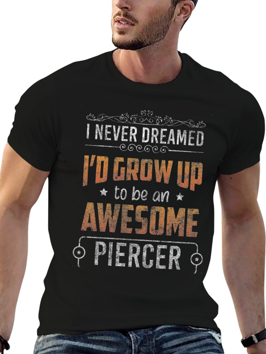 Awesome Piercer Graphic Tee - Funny Job Pride T-Shirt