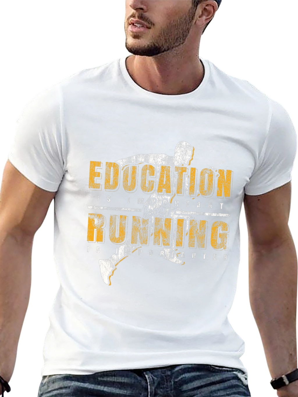 Education Running T-Shirt: Important & Importanter
