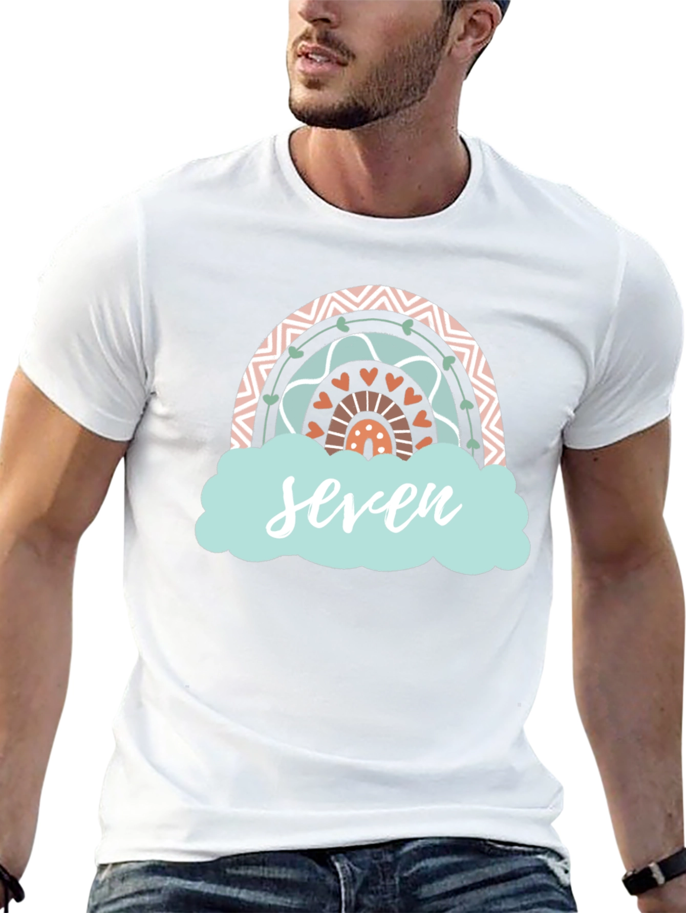 Seven Rainbow Birthday T-Shirt