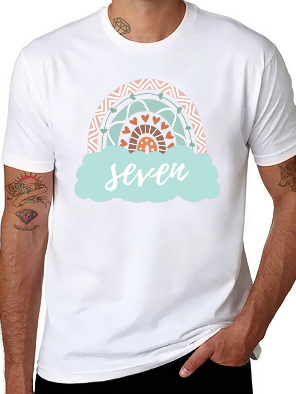 Seven Rainbow Birthday T-Shirt