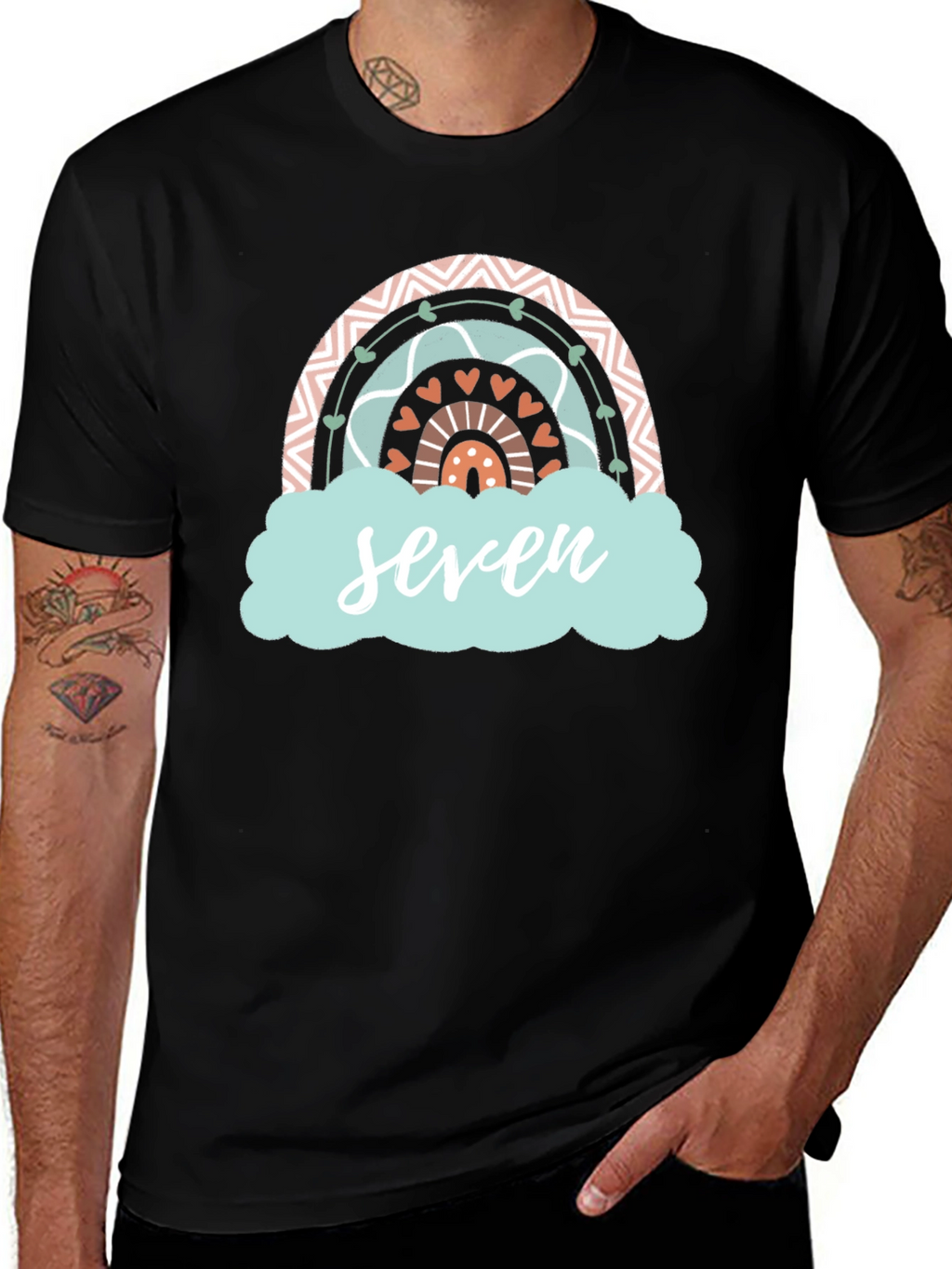 Seven Rainbow Birthday T-Shirt
