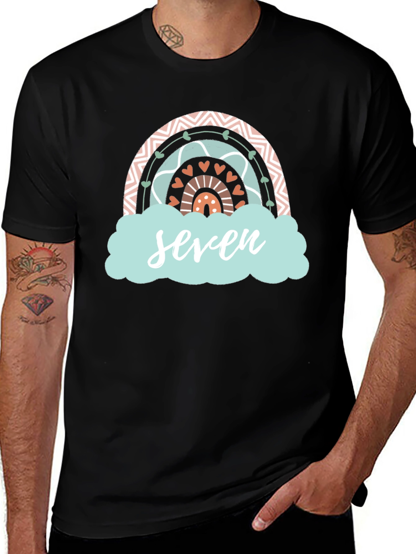 Seven Rainbow Birthday T-Shirt