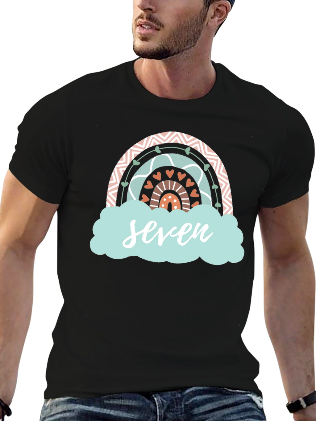 Seven Rainbow Birthday T-Shirt