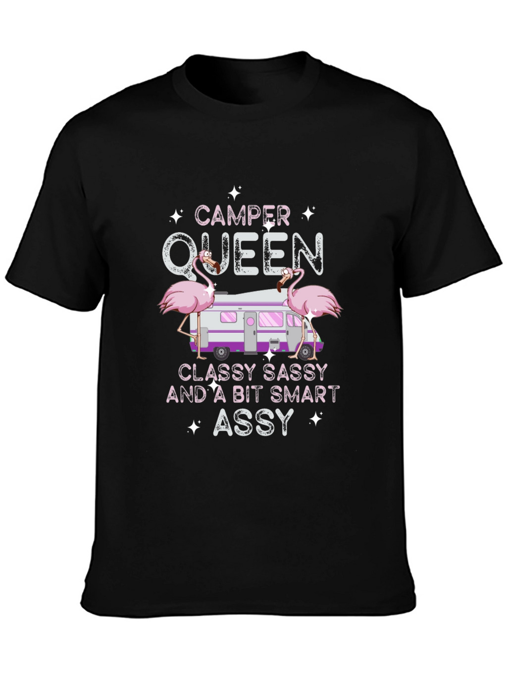Camper Queen Flamingo Graphic T-Shirt