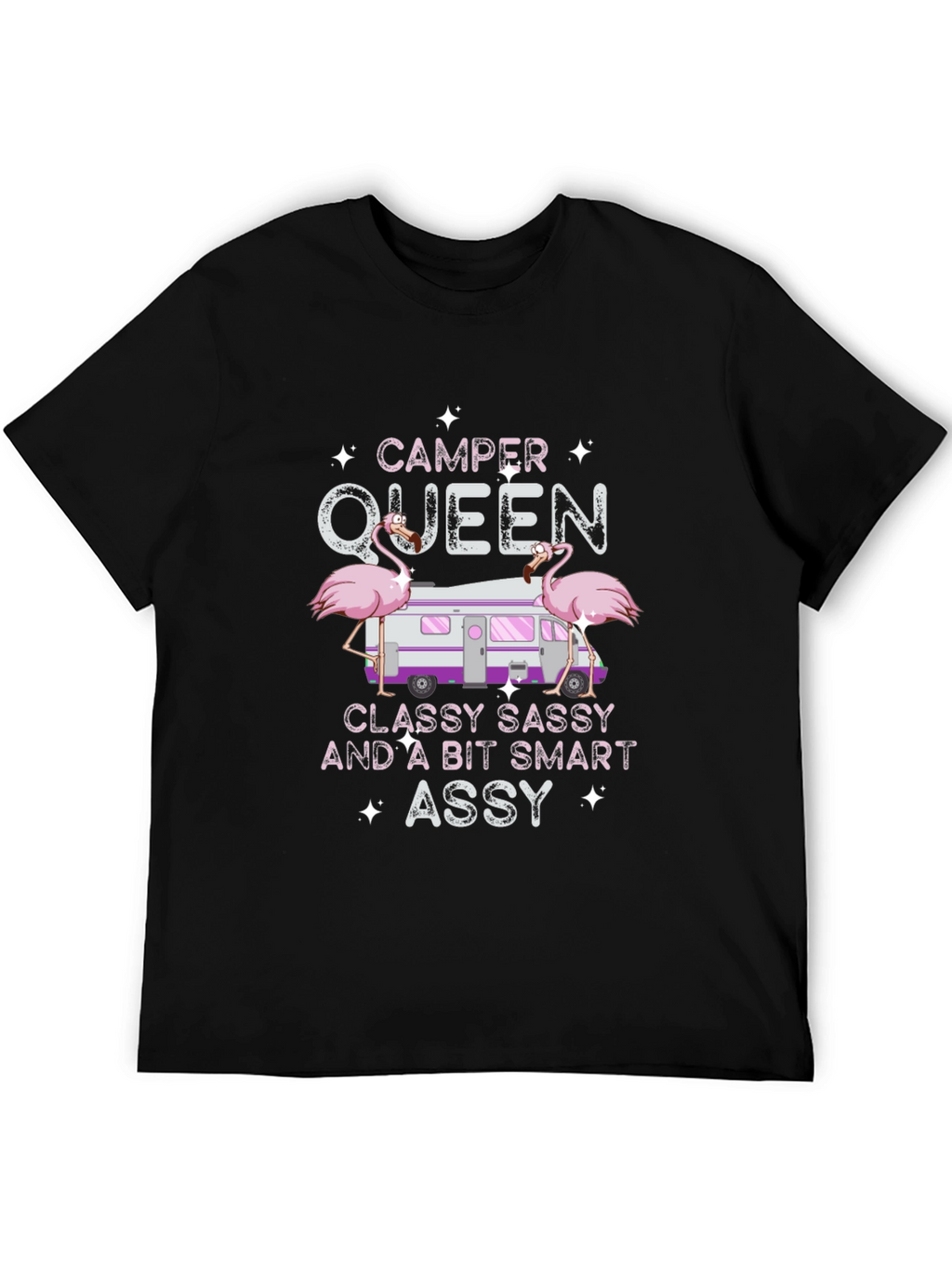 Camper Queen Flamingo Graphic T-Shirt