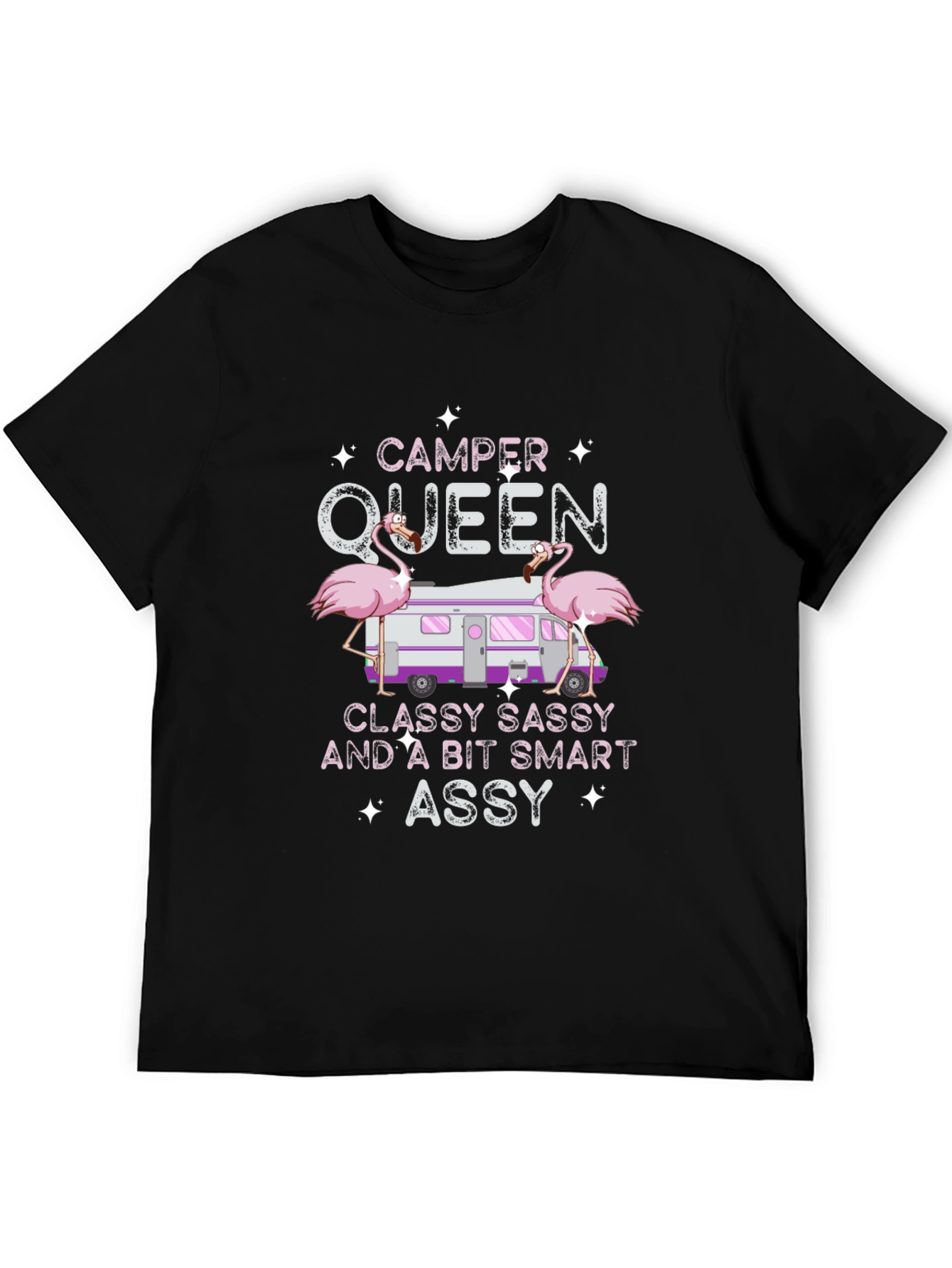 Camper Queen Flamingo Graphic T-Shirt