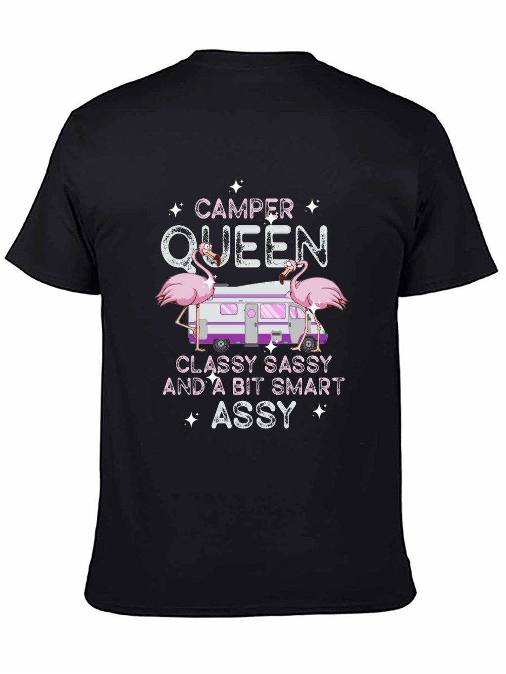 Camper Queen Flamingo Graphic T-Shirt