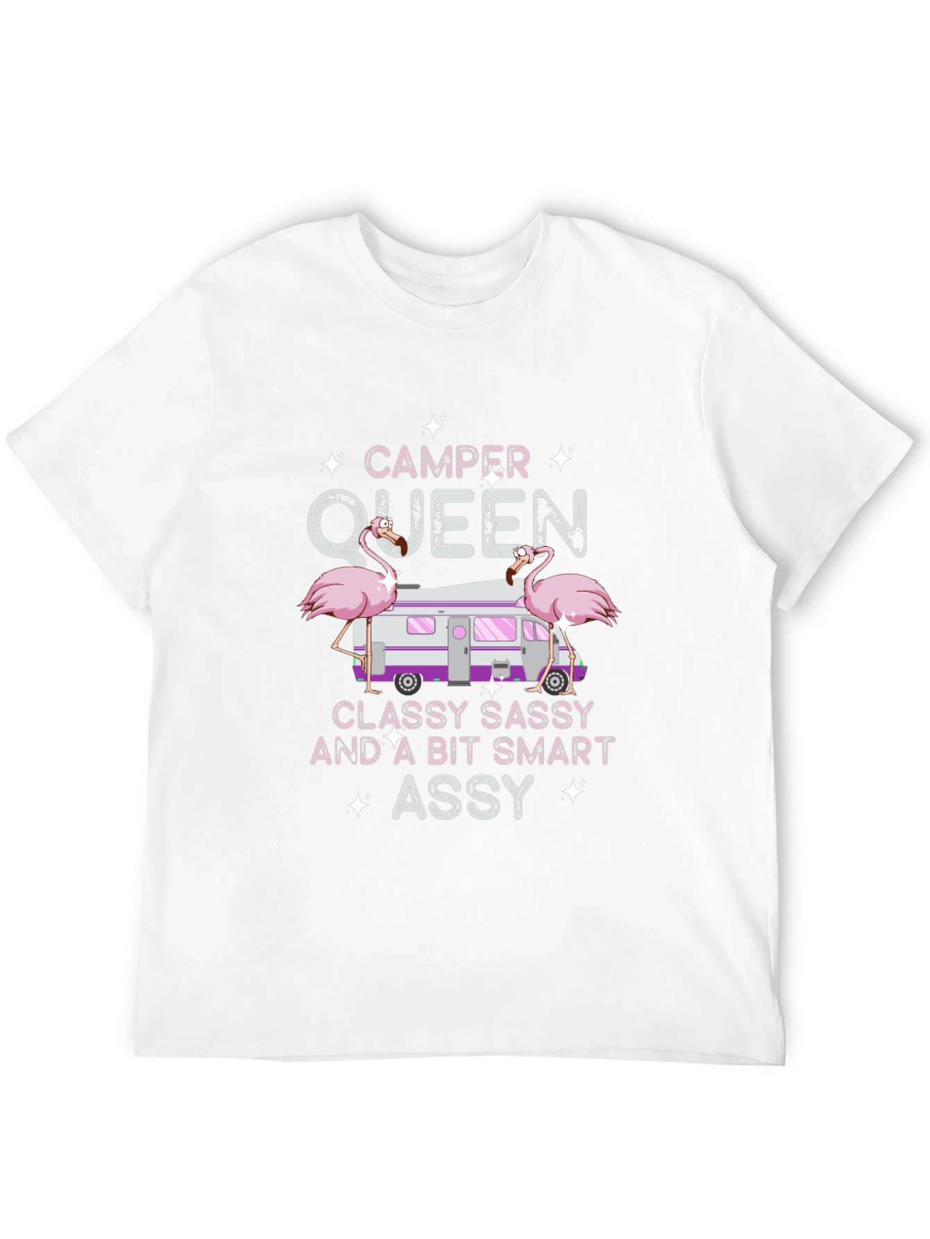 Camper Queen Flamingo Graphic T-Shirt