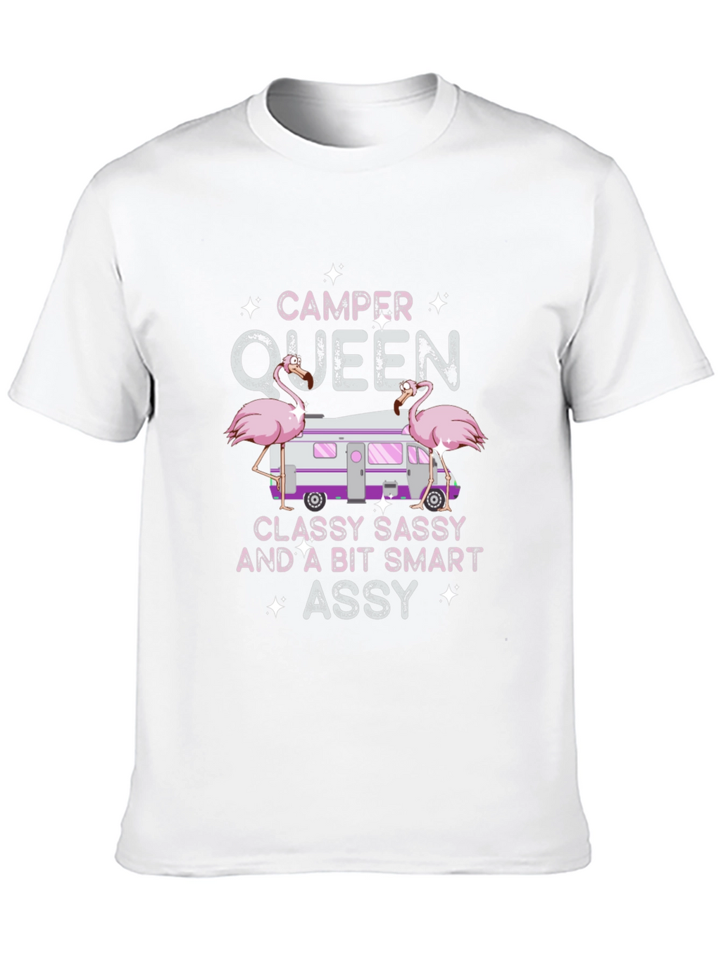 Camper Queen Flamingo Graphic T-Shirt