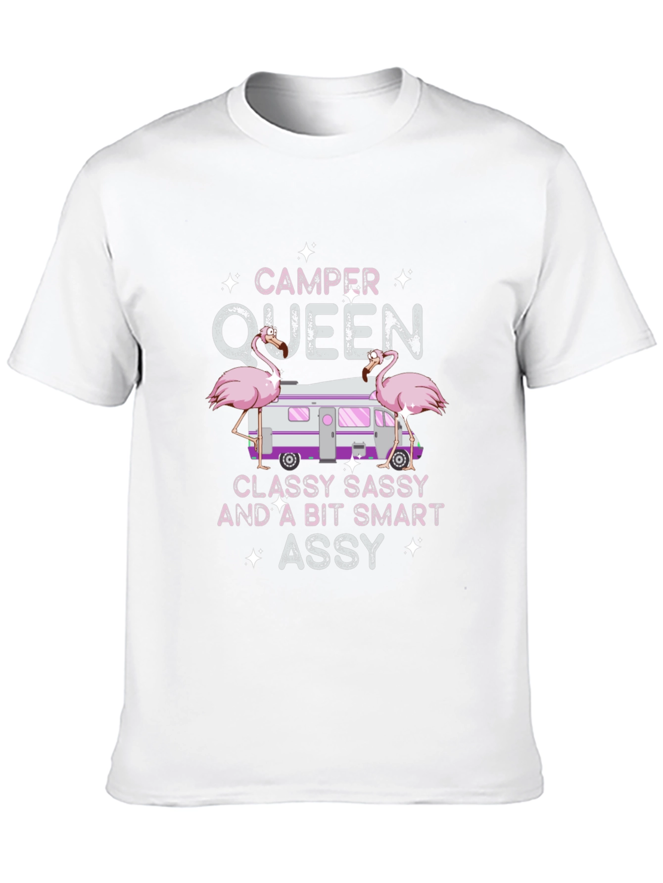 Camper Queen Flamingo Graphic T-Shirt