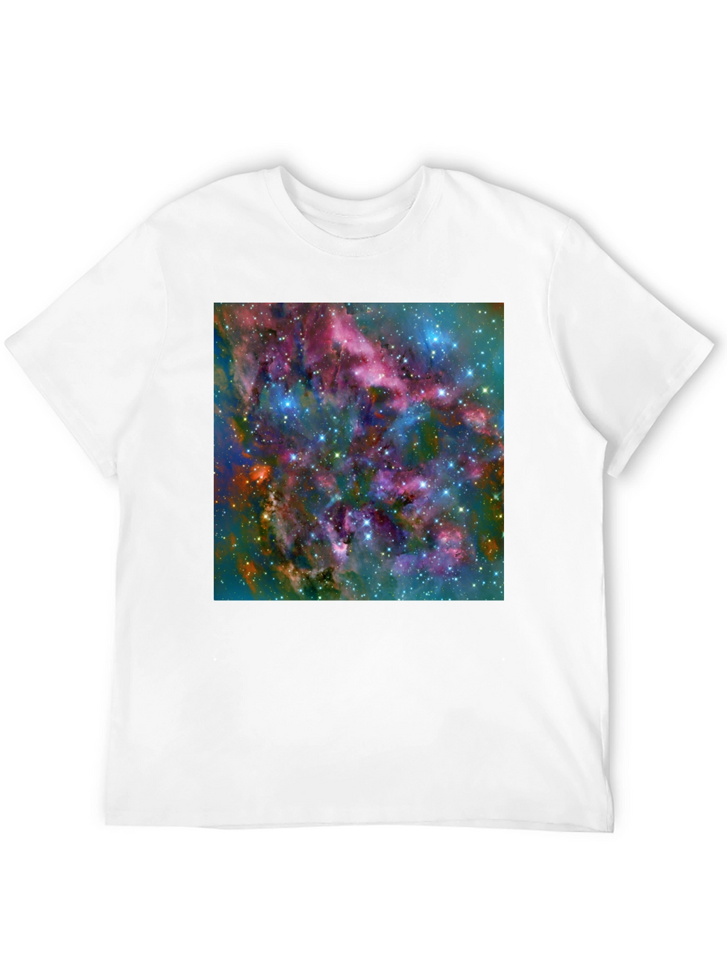 Nebula Space Print Black T-Shirt