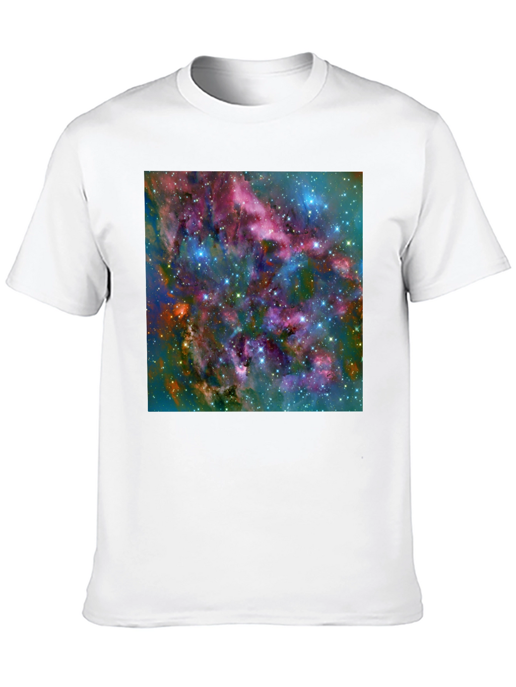 Nebula Space Print Black T-Shirt