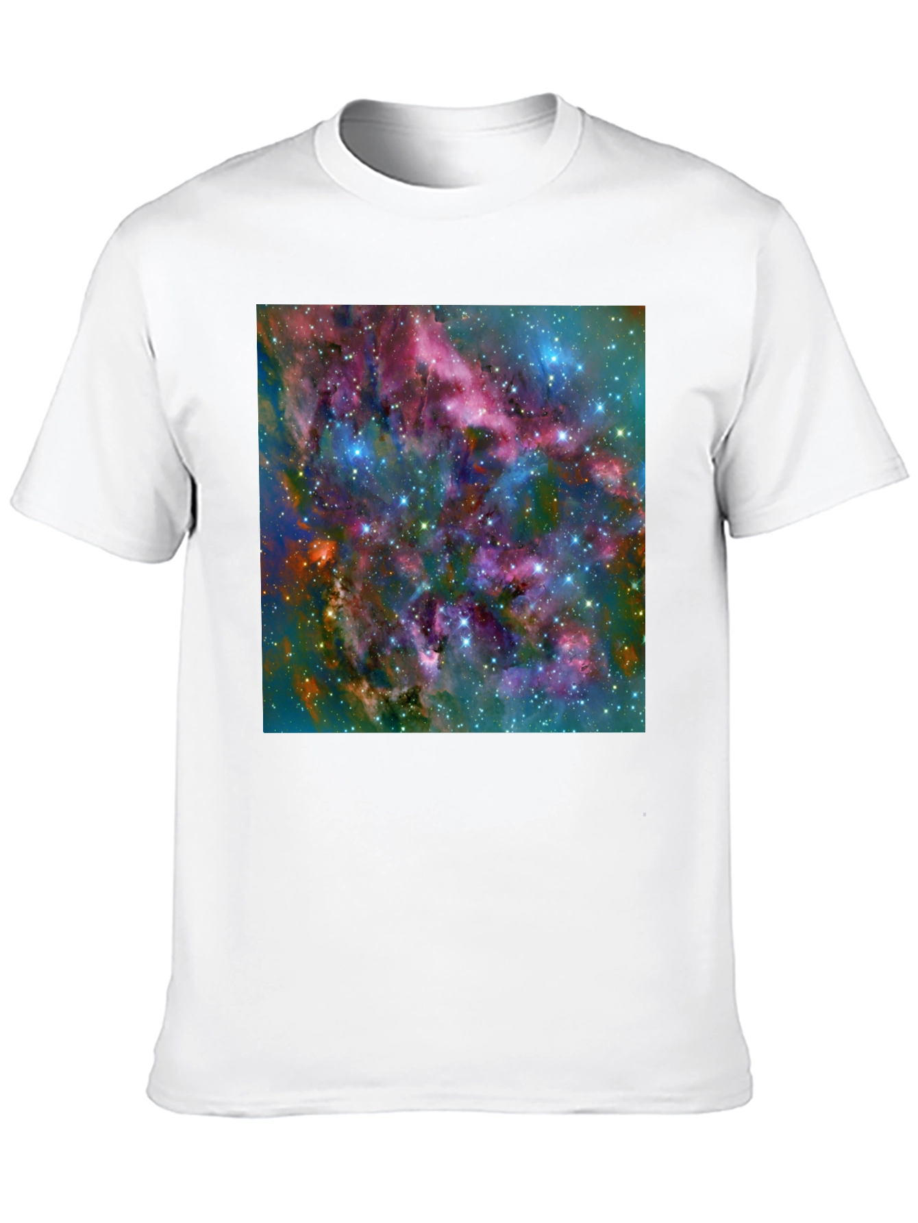 Nebula Space Print Black T-Shirt