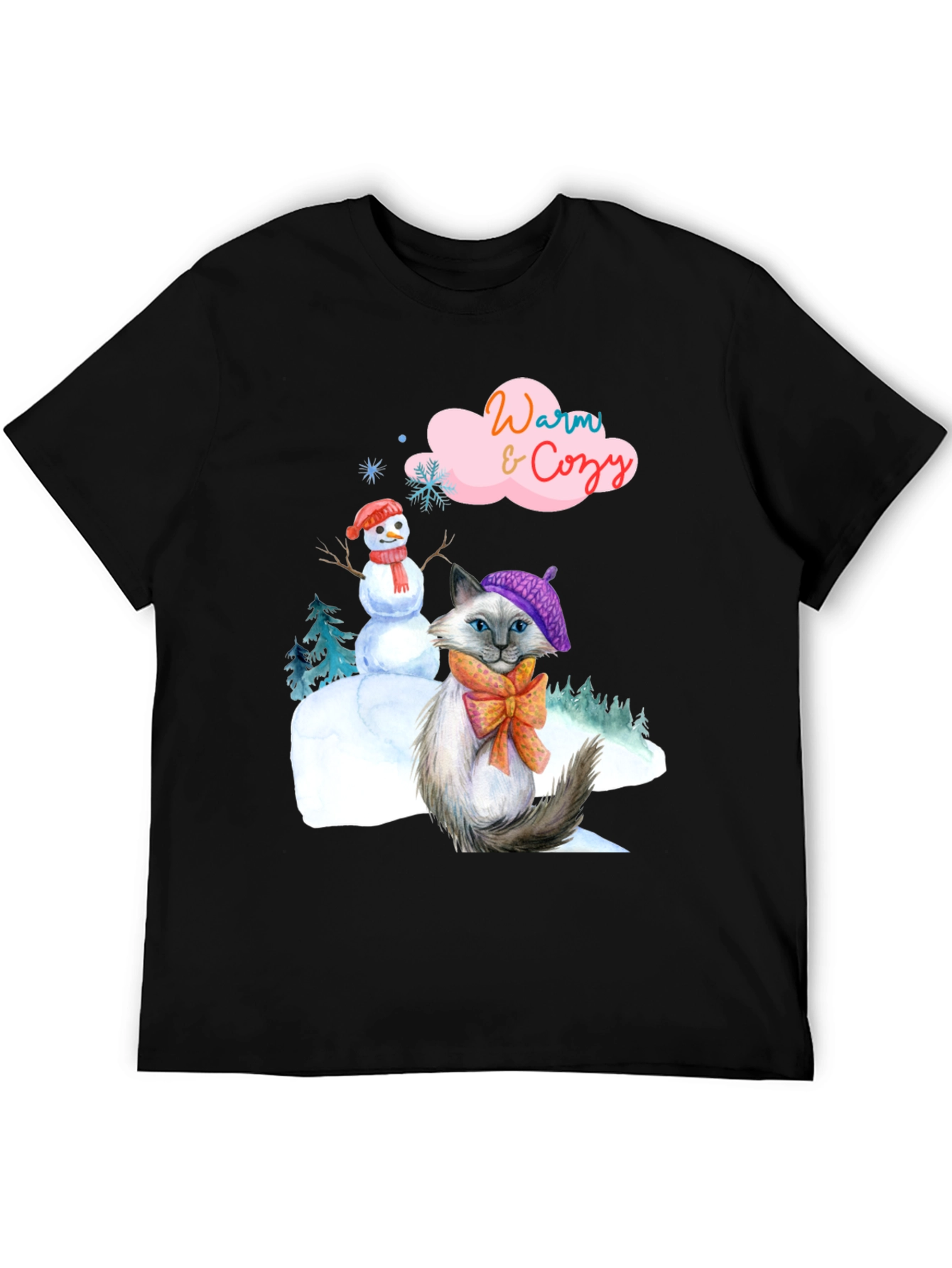 Warm & Cozy Winter Cat T-Shirt