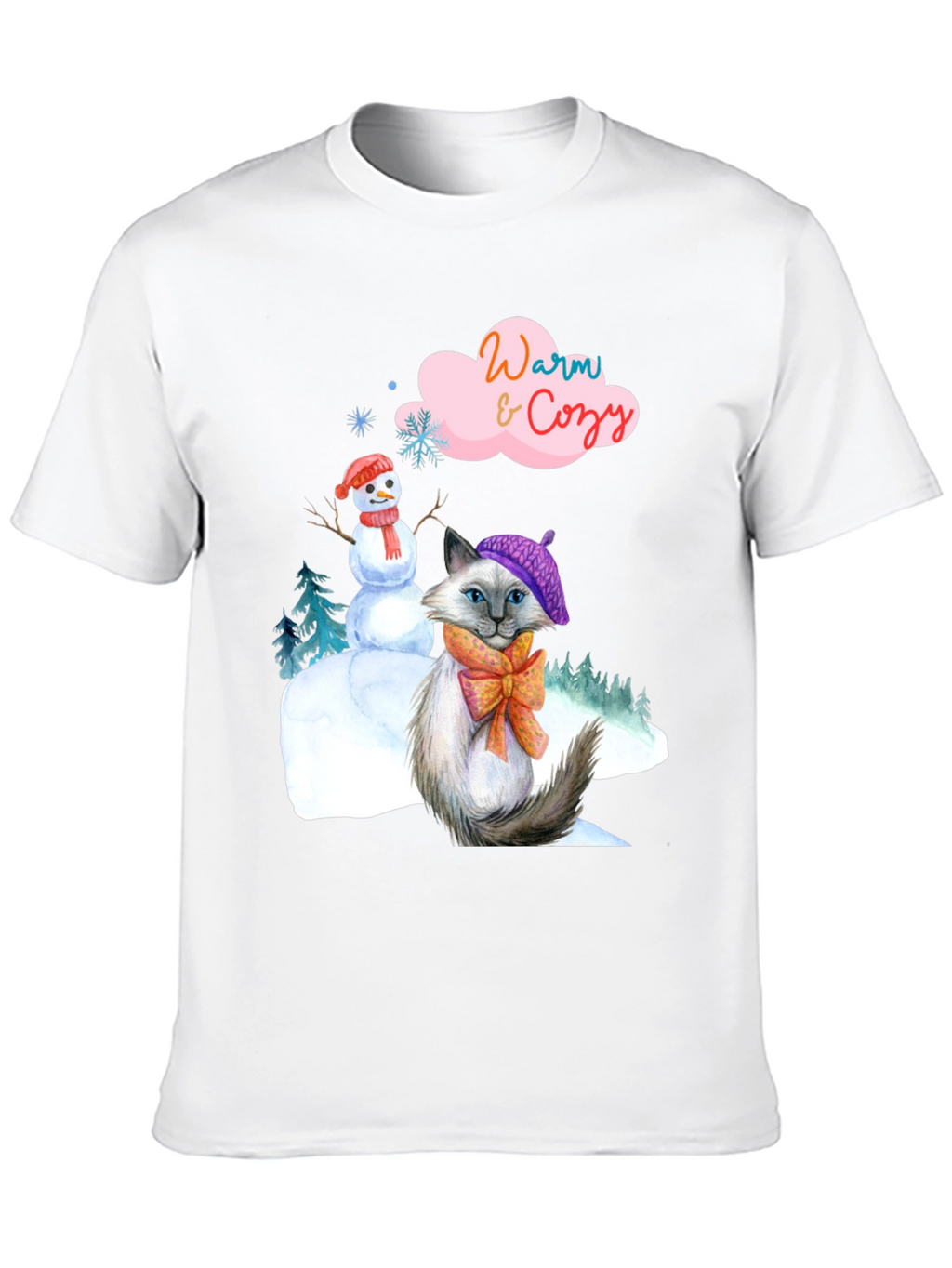 Warm & Cozy Winter Cat T-Shirt