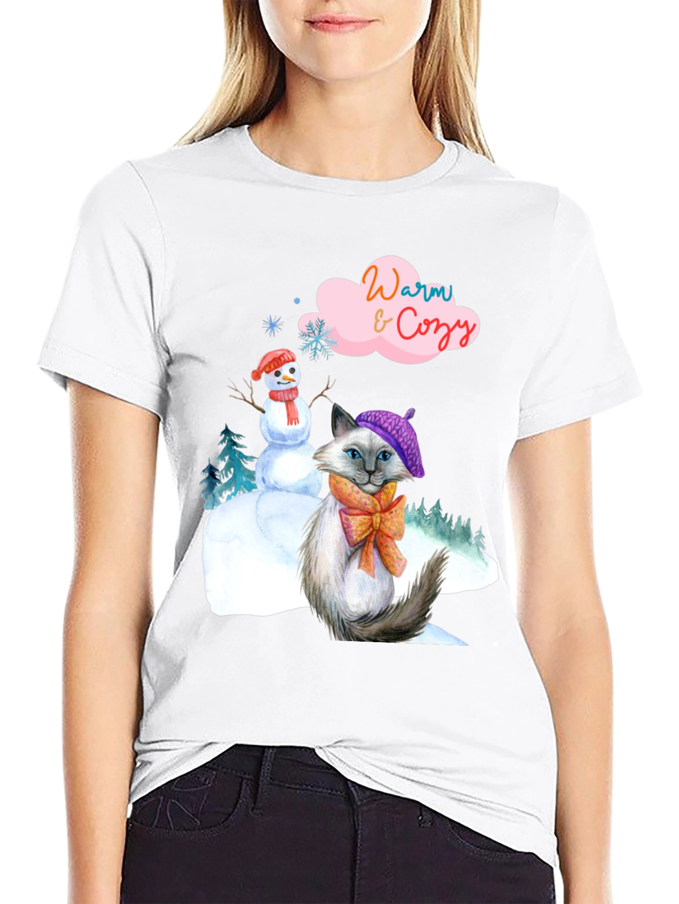 Warm & Cozy Winter Cat T-Shirt