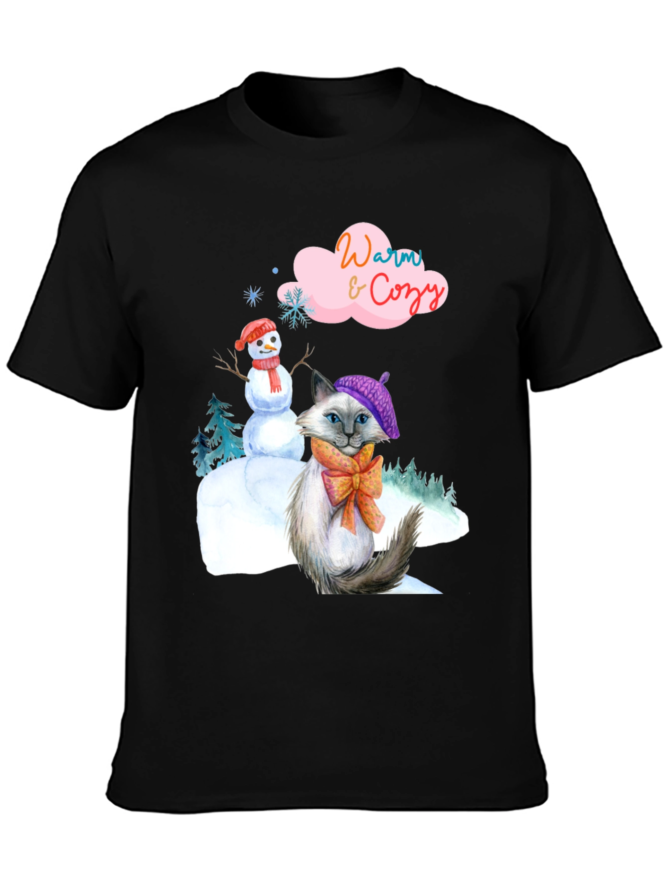 Warm & Cozy Winter Cat T-Shirt
