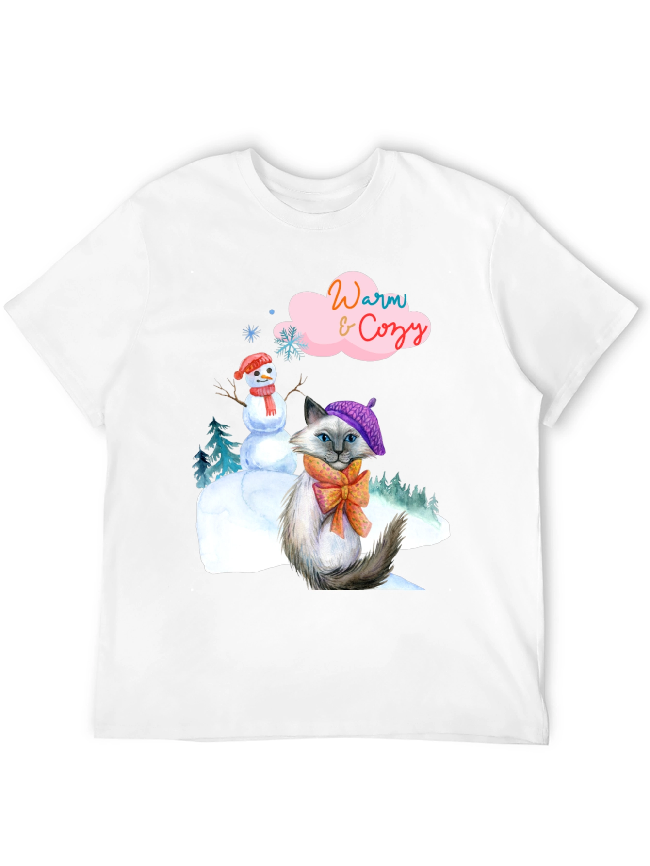 Warm & Cozy Winter Cat T-Shirt