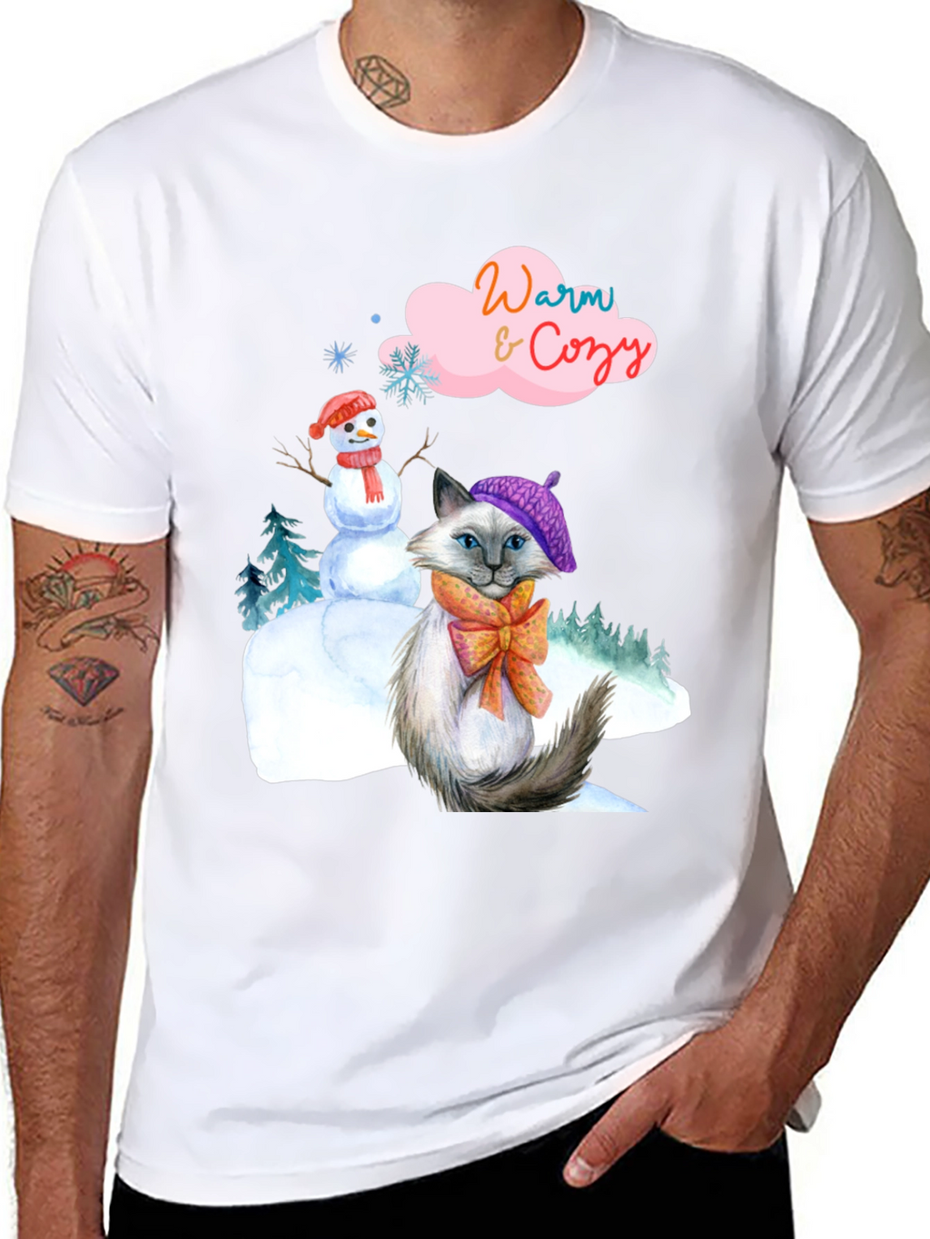 Warm & Cozy Winter Cat T-Shirt
